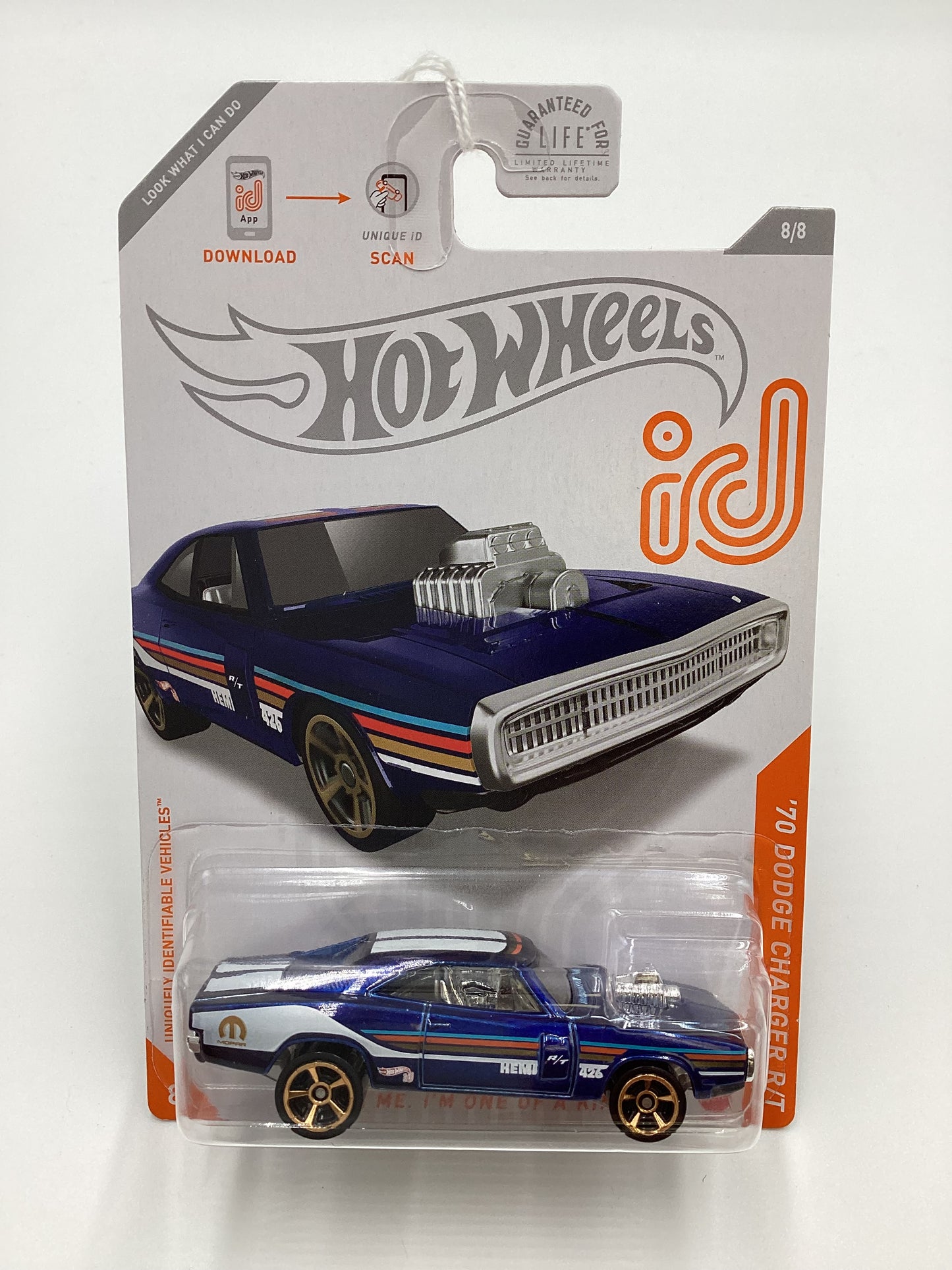 2020 Hot Wheels iD Series Chase #8 70 Dodge Charger R/T Blue 160D