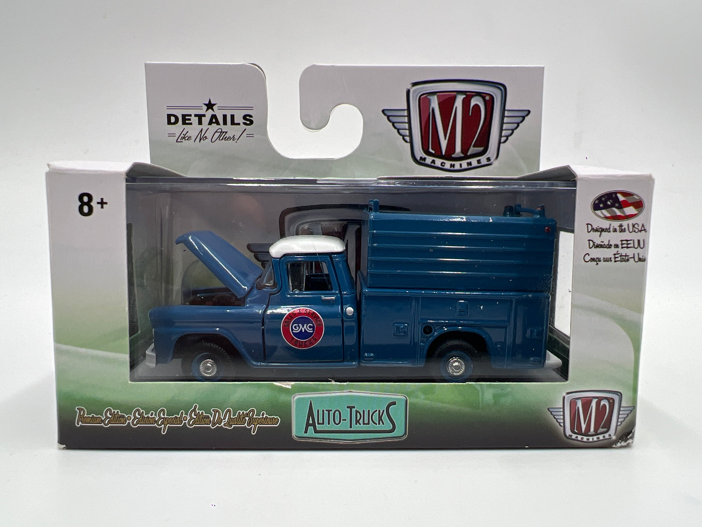 M2 Machines Auto-Trucks 1958 GMC Fleet Option Truck Blue R42 Cracked Case