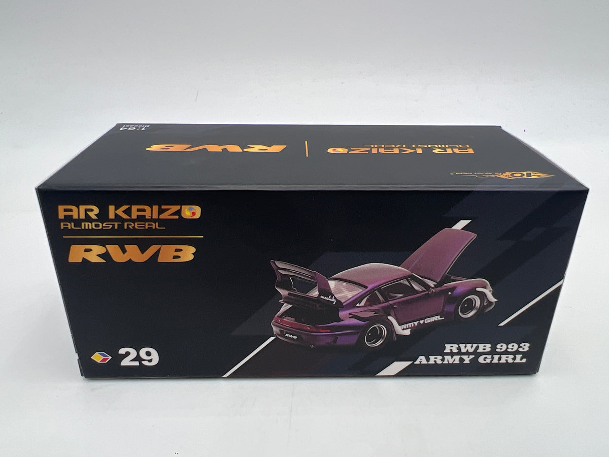 Almost Real Kaizo #29 CHASE Porsche RWB 993 Army Girl Purple Chrome