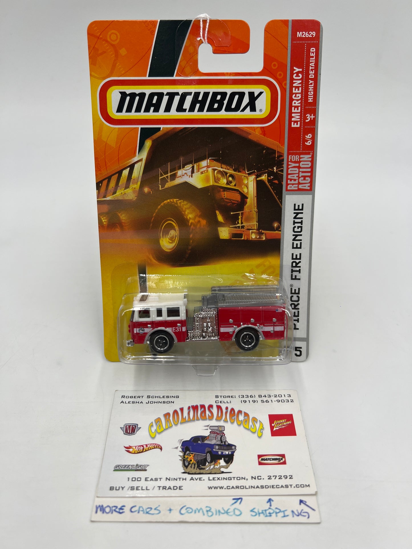 Matchbox Emergency #75 Pierce Fire Engine Red 216K