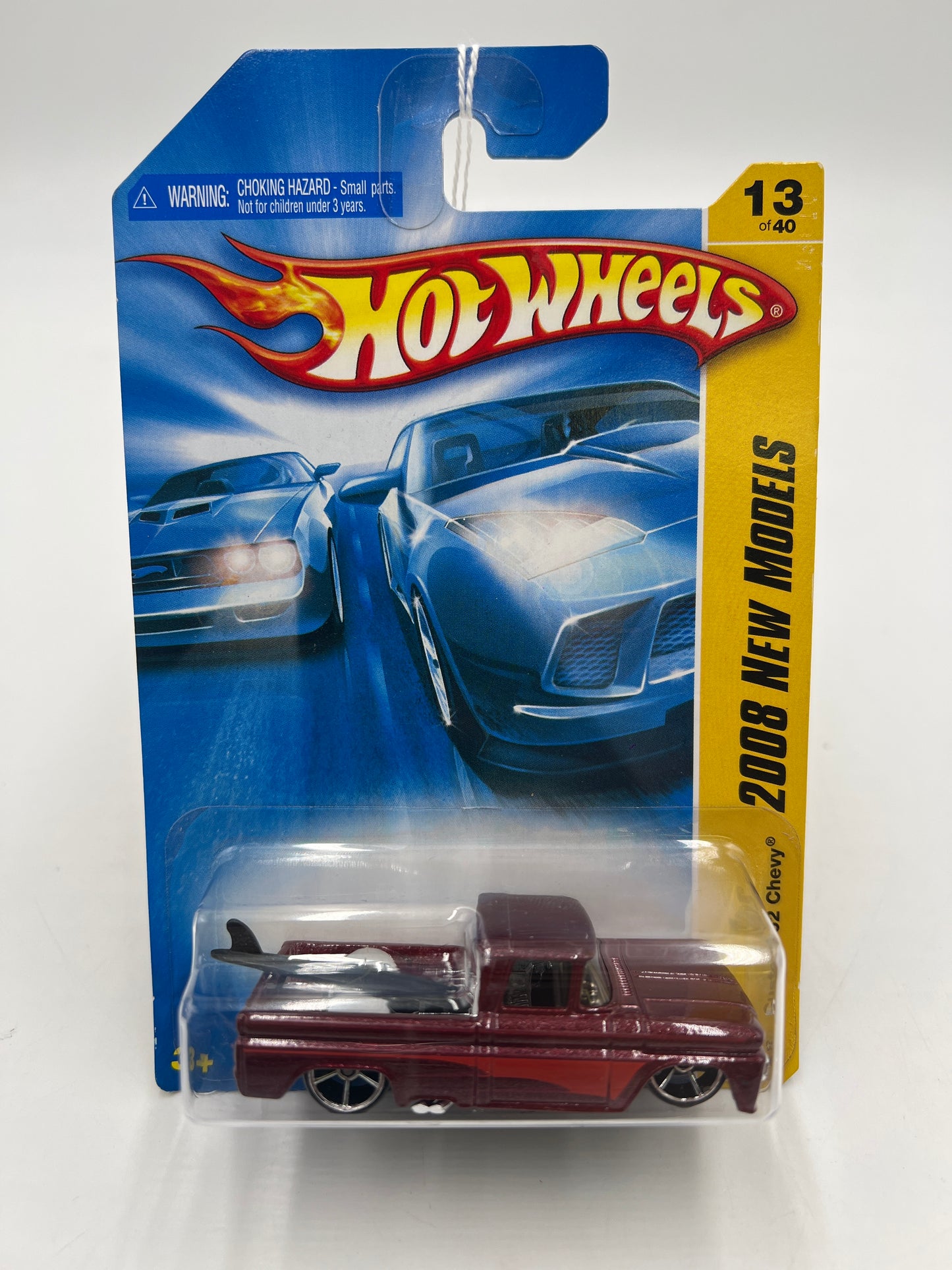 2008 Hot Wheels New Models #13 Custom 62 Chevy Dark Red 17A