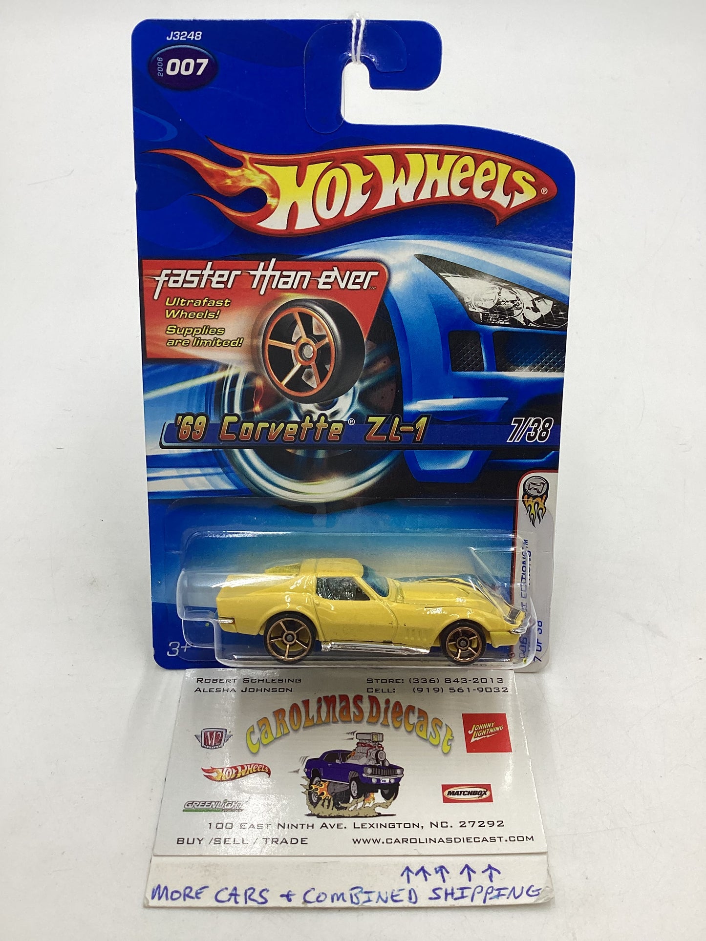 2006 Hot Wheels #07 FTE 69 Corvette ZL-1 15B