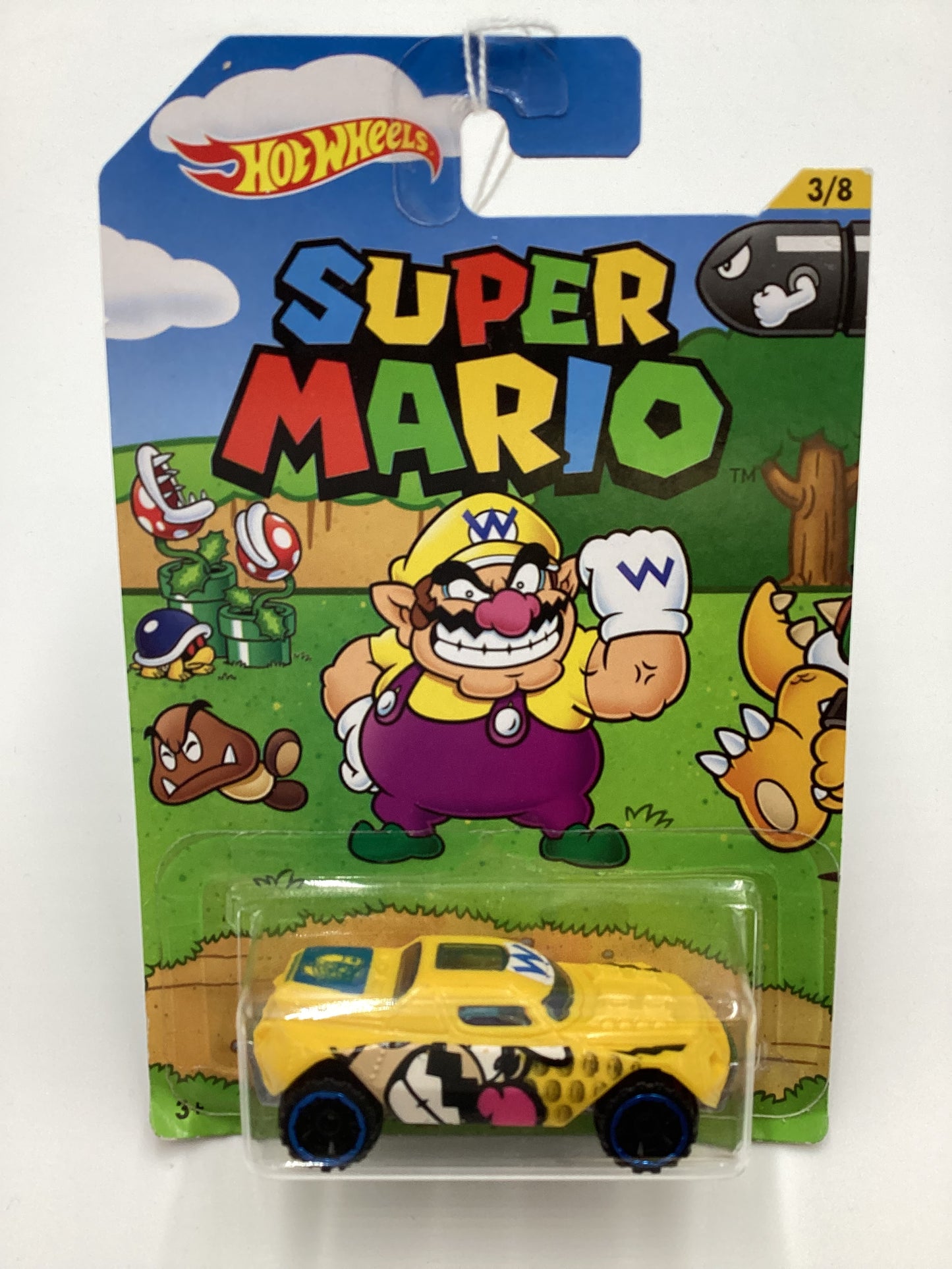 2016 Hot Wheels Super Mario #3 RD-08 Yellow Wario 157A