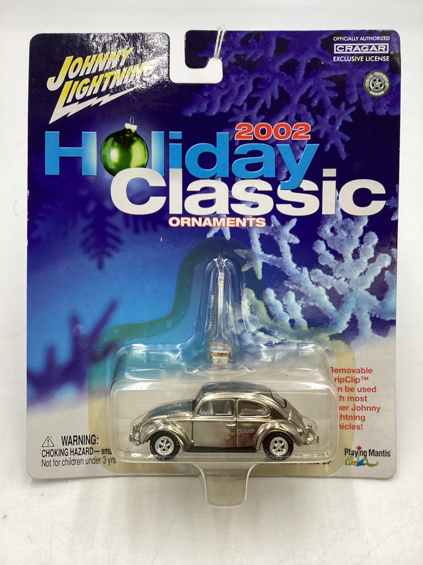 Johnny Lightning Holiday Classic Ornaments 66 VW Beetle Chrome