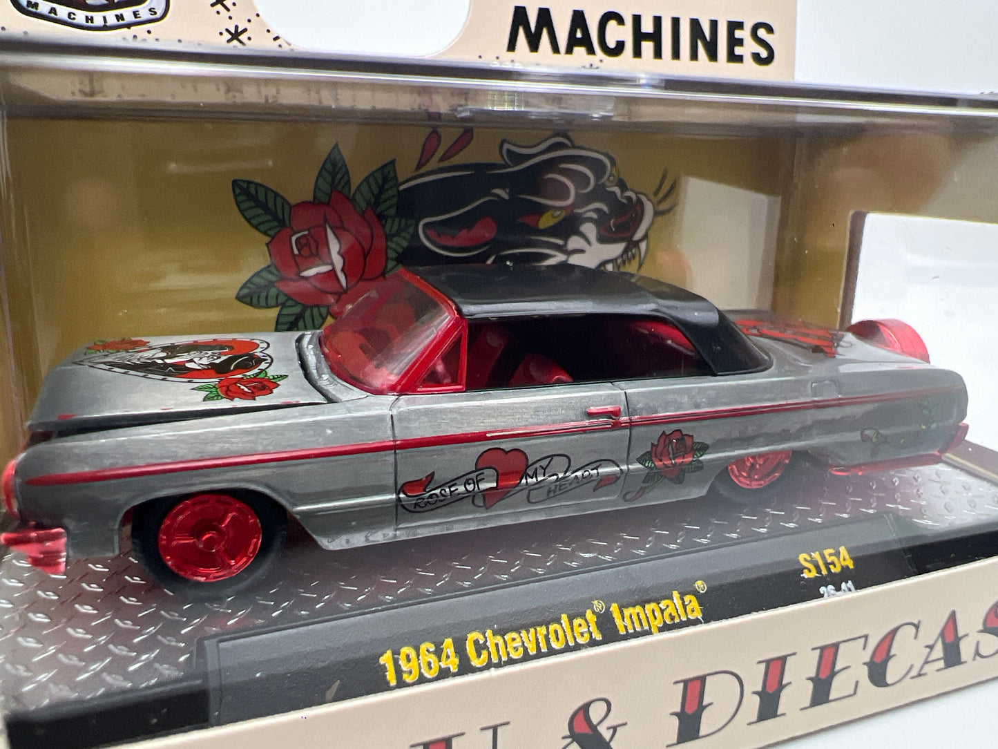 2026 M2 Machines S154 Flash & Diecast RAW CHASE 1/250 1964 Chevrolet Impala