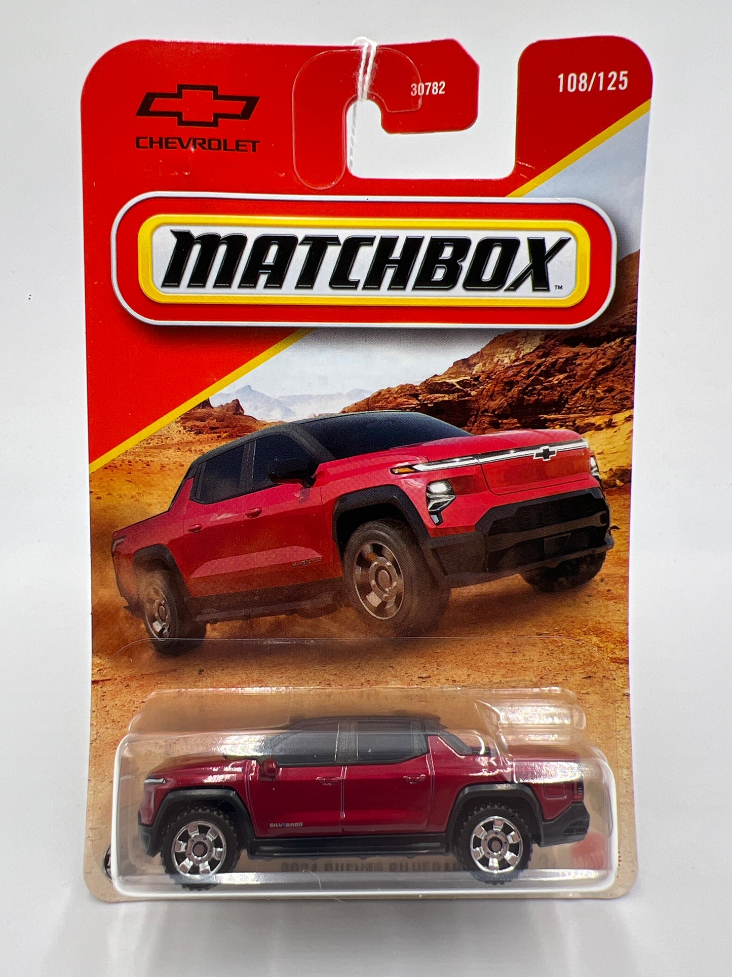 2025 Matchbox #108 2024 Chevy Silverado EV Red 209F
