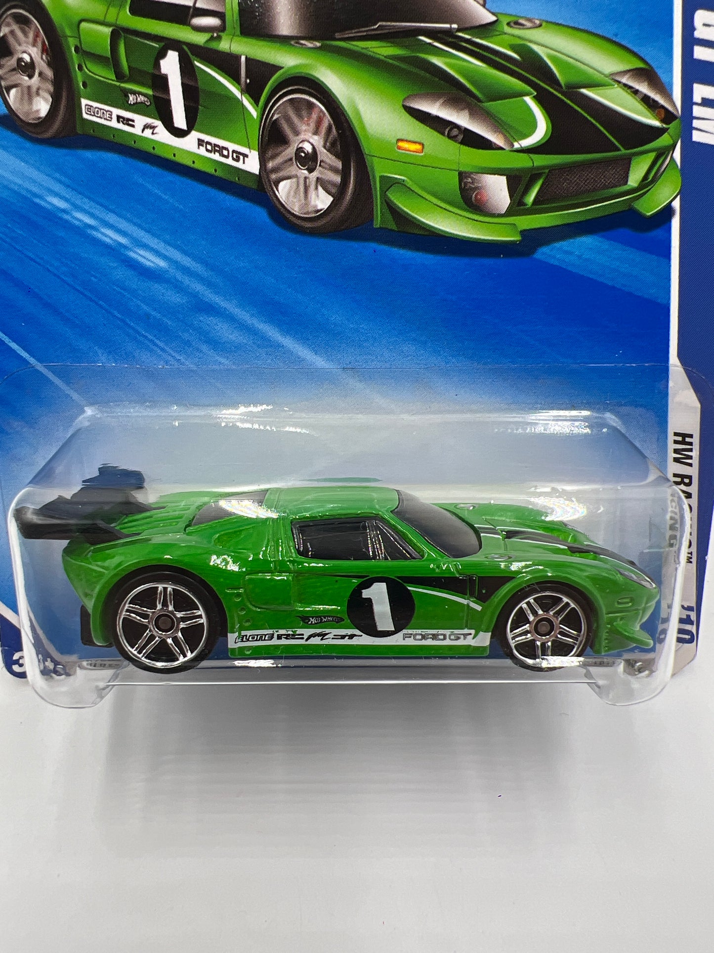2010 Hot Wheels Racing #157 Ford GT LM Green 27C