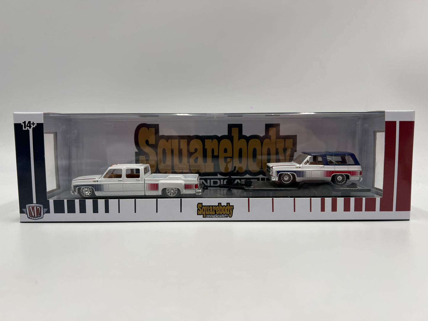 M2 Machines Auto Haulers Squarebody Syndicate 1976 GMC Sierra 3500 & 1975 GMC Jimmy Sierra S45