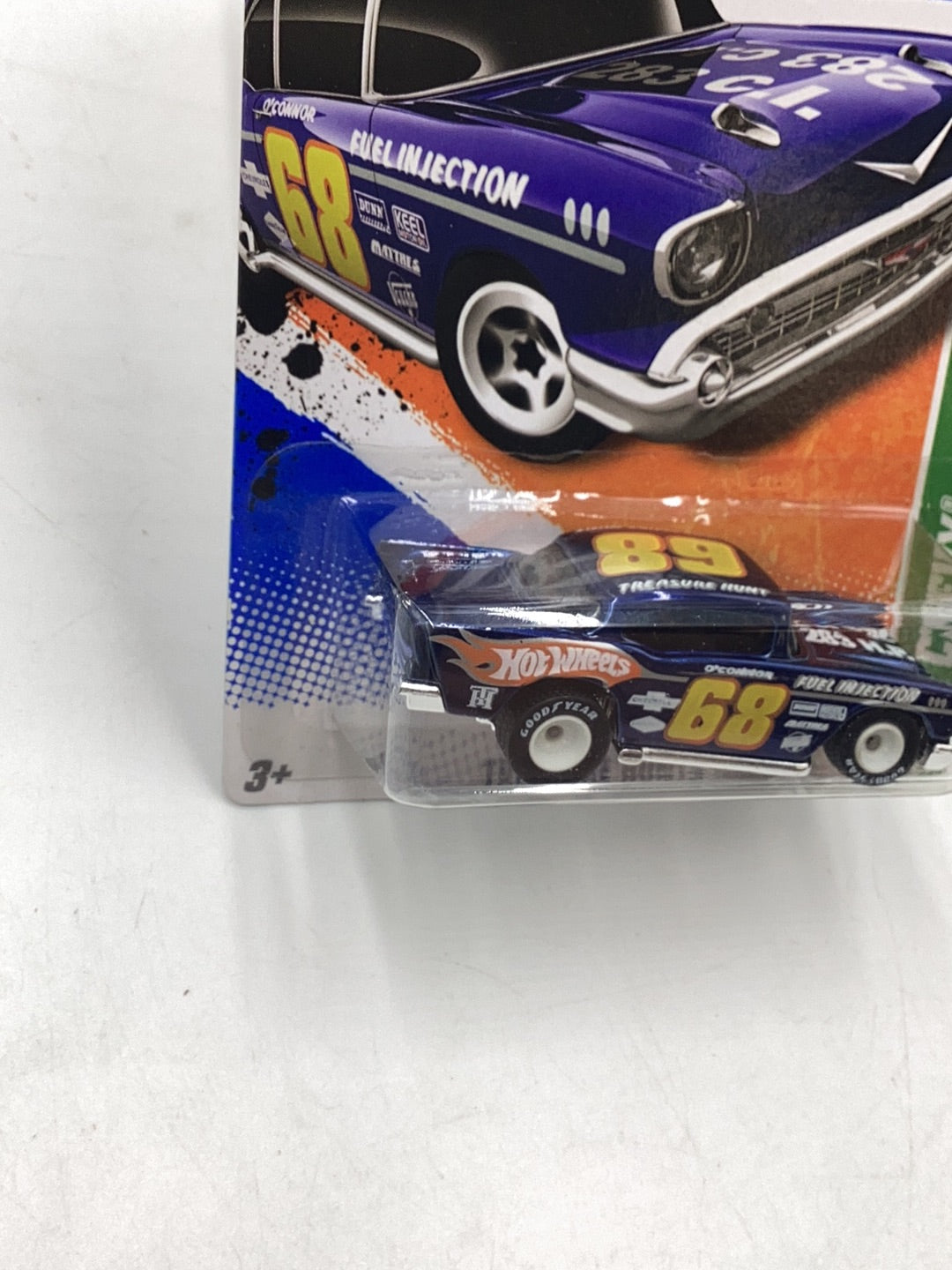 2011 hot wheels #52 Super treasure hunt 57 Chevy W/ protector