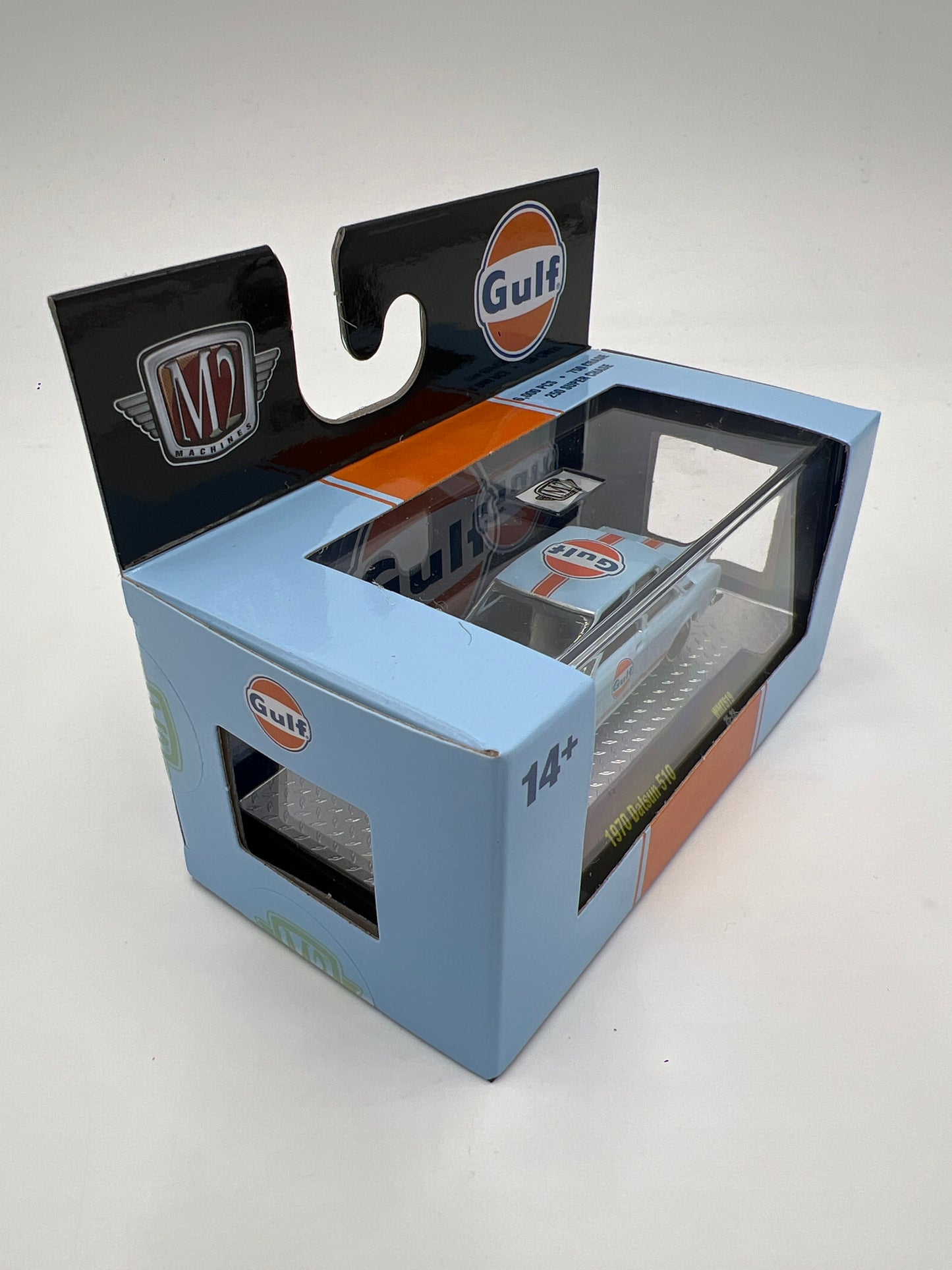 M2 Machines Walmart Exclusive Gulf Set 1970 Datsun 510 Gulf Blue WMTS19