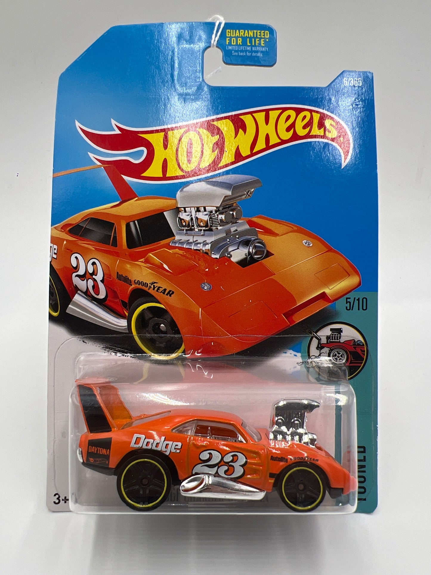 2017 Hot Wheels Tooned #6 Dodge Charger Daytona Orange 42C