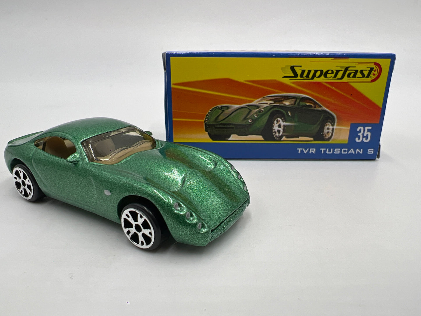 Matchbox 1/64 Superfast #35 TVR Tuscan S Green Loose