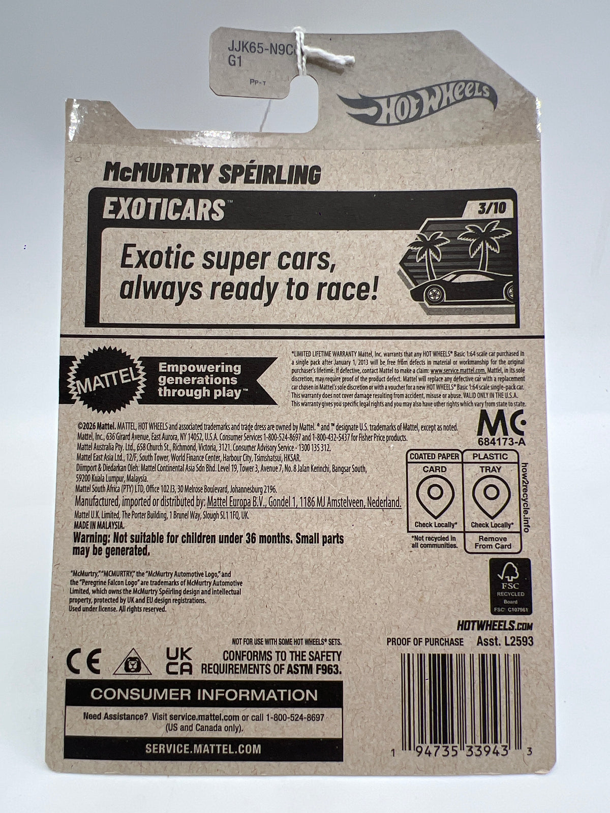 2026 Hot Wheels P Case #25 McMurtry Speirling Green