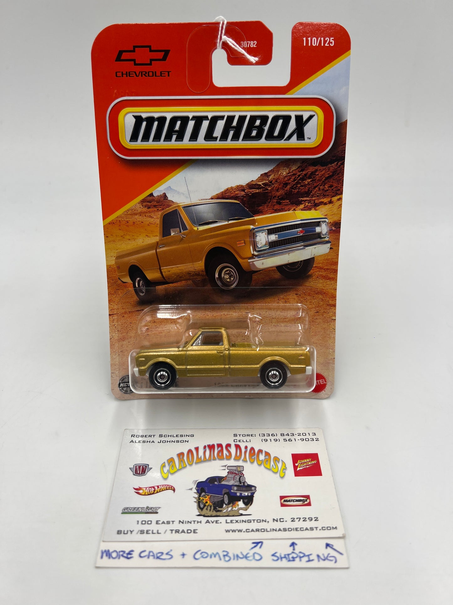 2025 Matchbox #110 1968 Chevy C10 Gold 213D