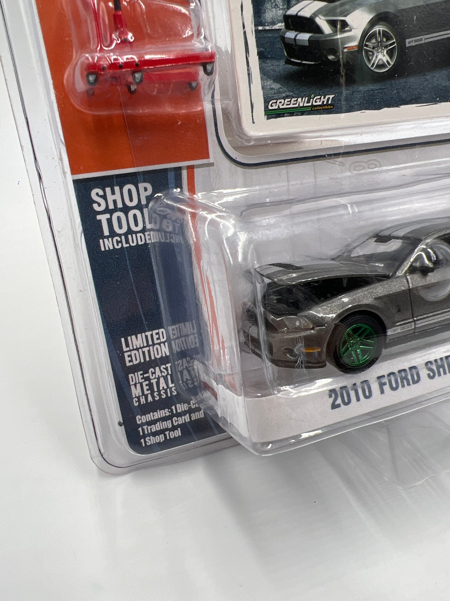 Greenlight VHTF GL Muscle Series 2 2010 Ford Shelby GT500 Silver W/Shop Tool