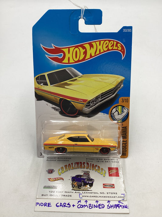 2017 Hot wheels #263 69 Chevelle SS 396 Yellow 10A