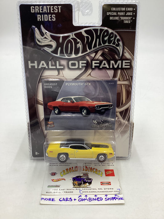 Hot Wheels Greatest Rides Hall of Fame Plymouth GTX Yellow