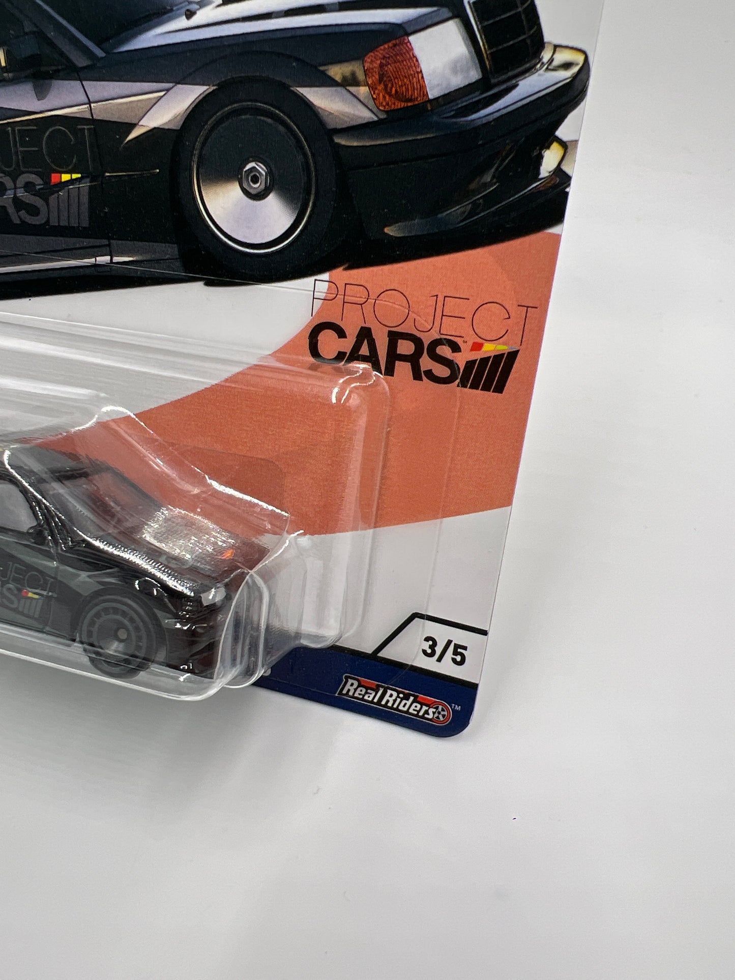 Hot Wheels Premium Euro Speed Project Cars #3 Mercedes-Benz 190E 2.5-16 Black W/Protector