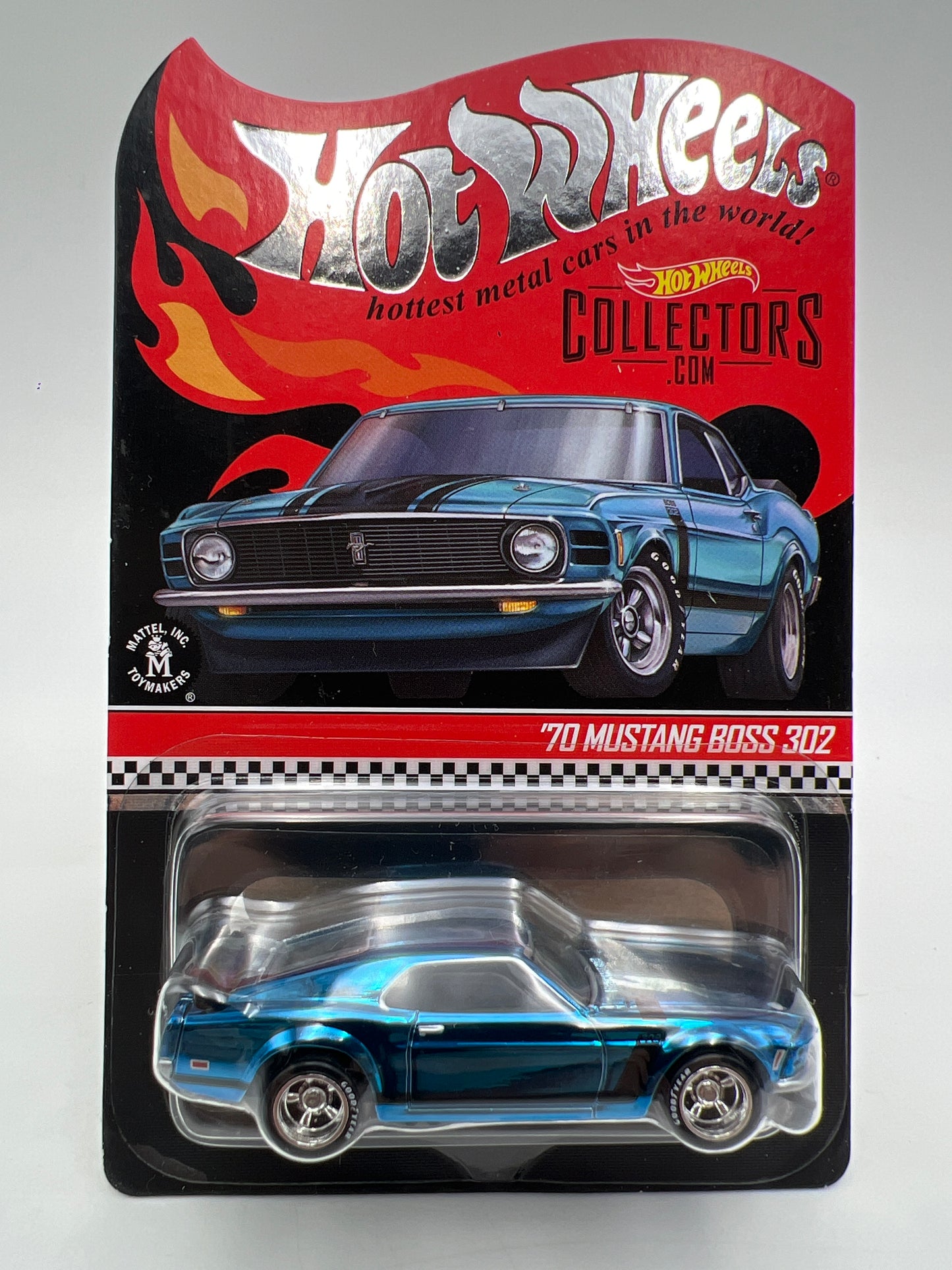Hot Wheels RLC 1970 Ford Mustang Boss 302 Blue W/Protector