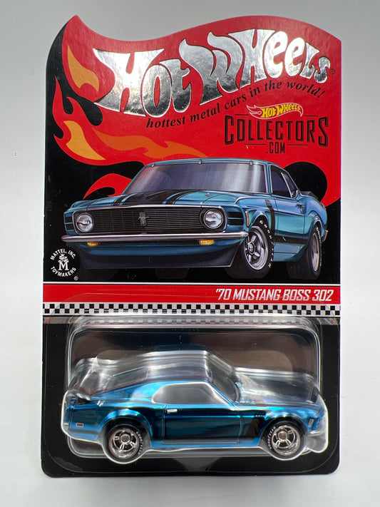 Hot Wheels RLC 1970 Ford Mustang Boss 302 Blue W/Protector