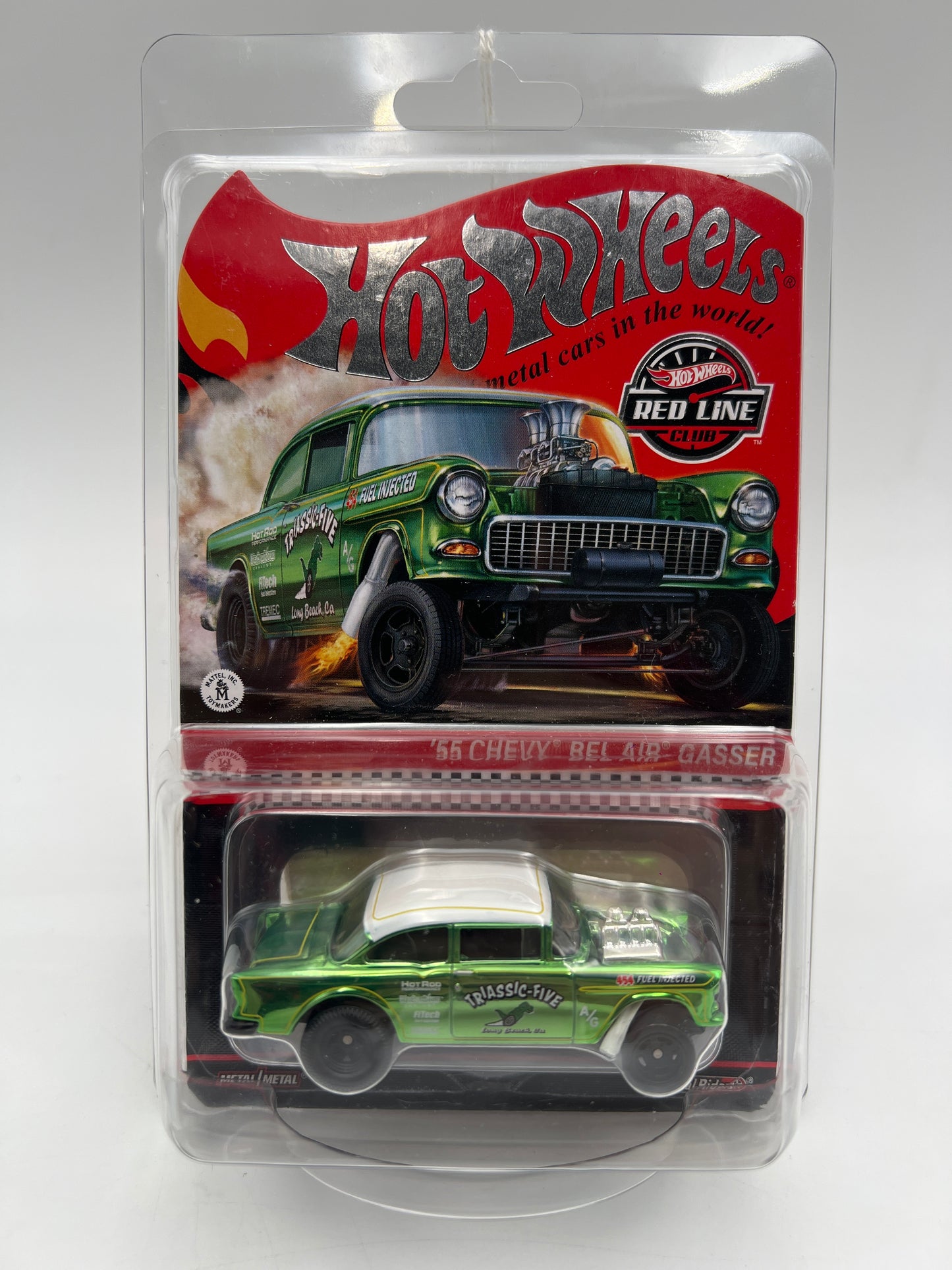 2021 Hot Wheels RLC 55 Chevy Bel Air Gasser Green W/Protector
