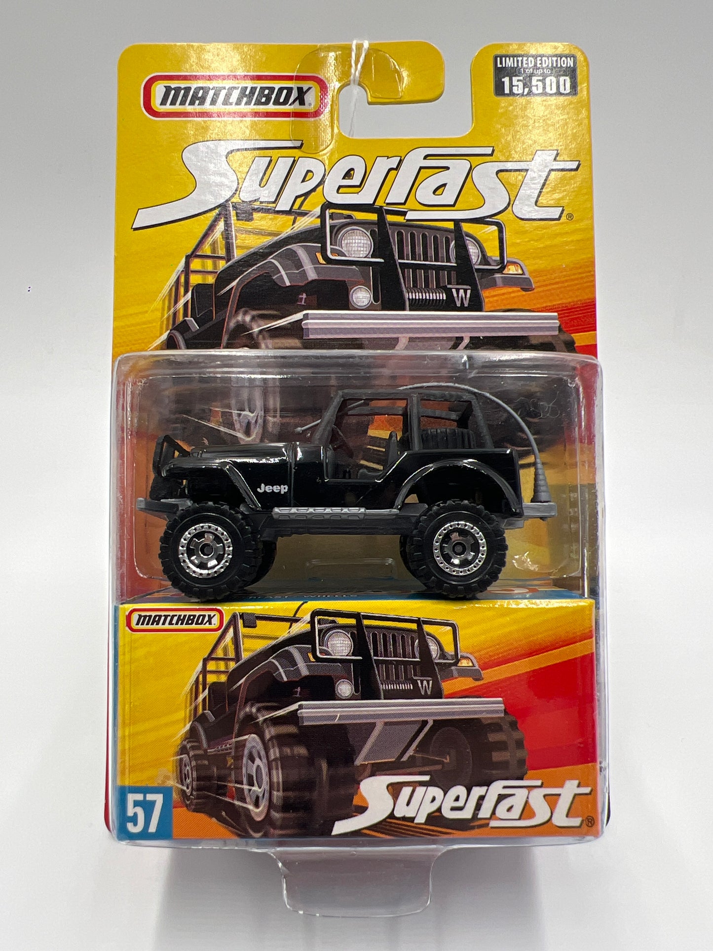 Matchbox Superfast #57 Jeep Wrangler 4x4 Black 172C