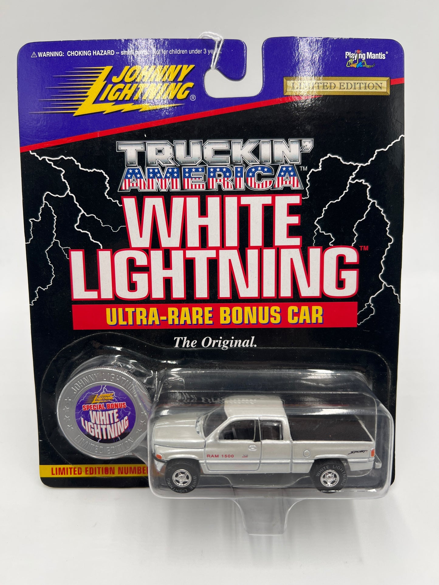 Johnny Lightning White Lightning Chase Truckin America #456 1996 Dodge Ram White