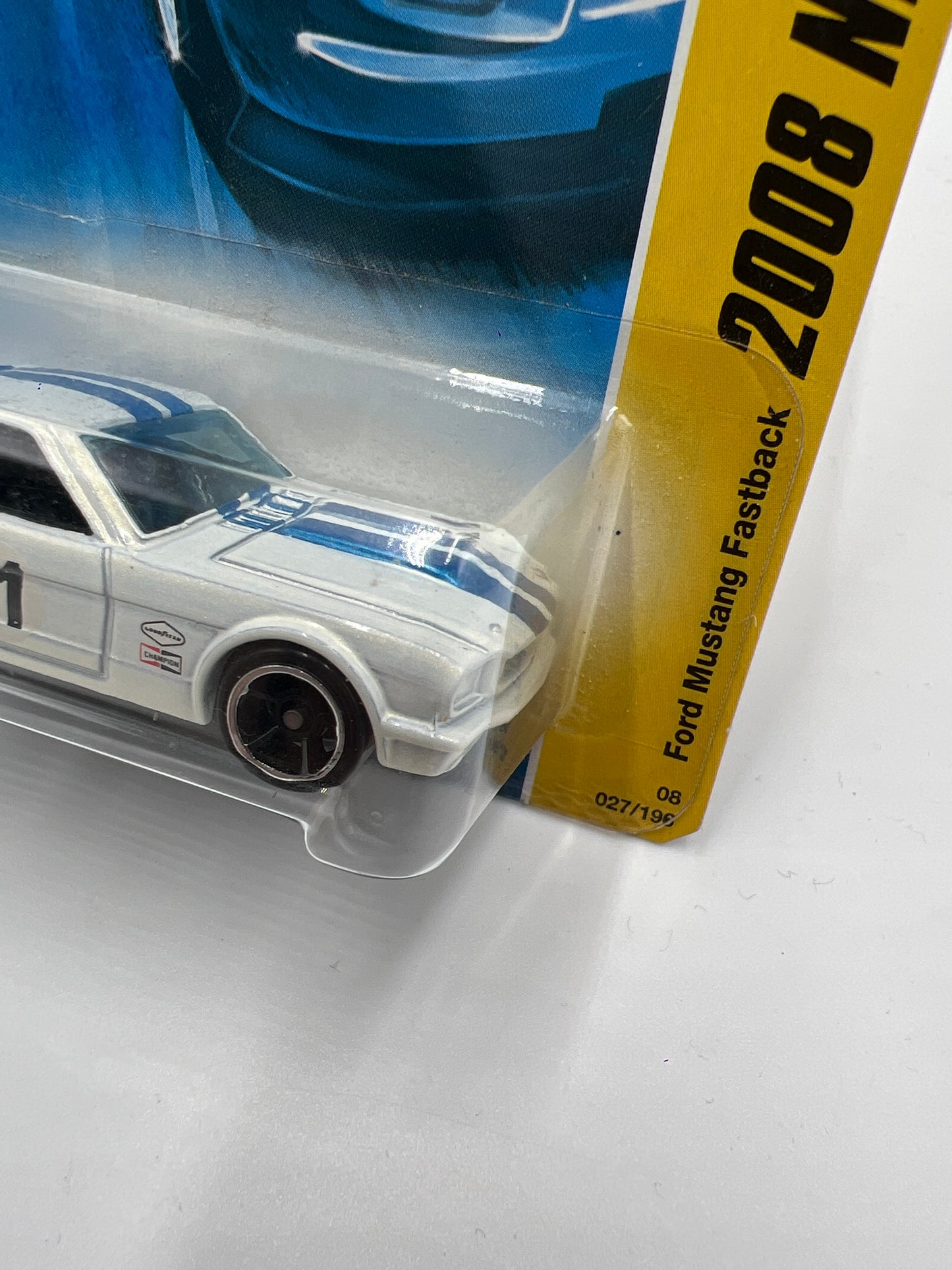 2008 Hot Wheels New Models #27 Ford Mustang Fastback White 25F