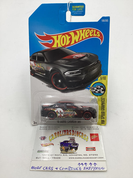 2017 Hot Wheels #106 Speed Graphics 15 Dodge Charger SRT Black 39E