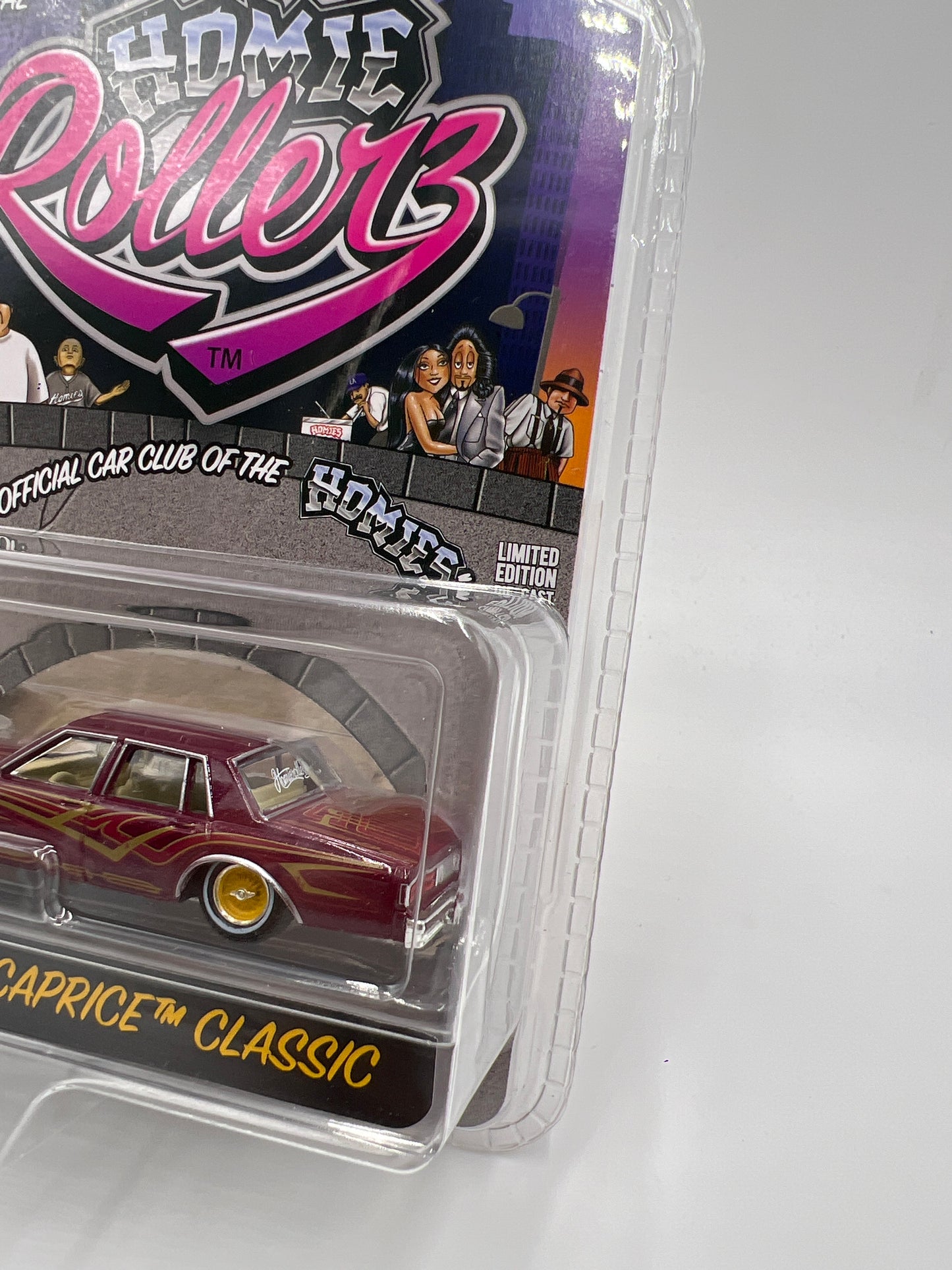 Greenlight x DGA Homie Rollerz 90 Chevy Caprice Classic Maroon & Chorizo/Rhino