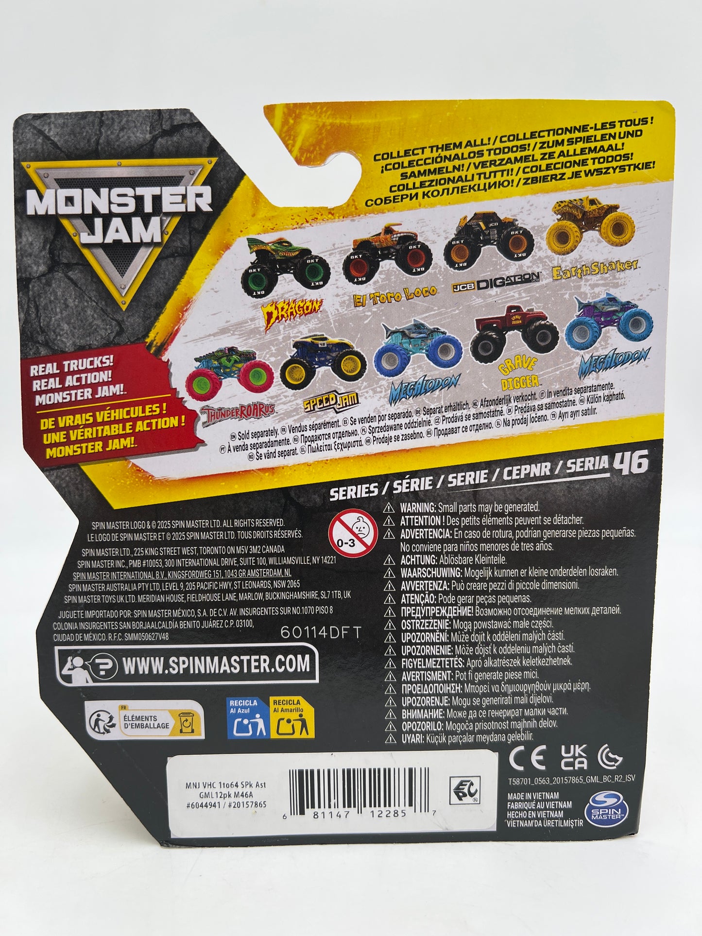 Monster Jam Series 46 Speed Shred Classroom Crusher 128D