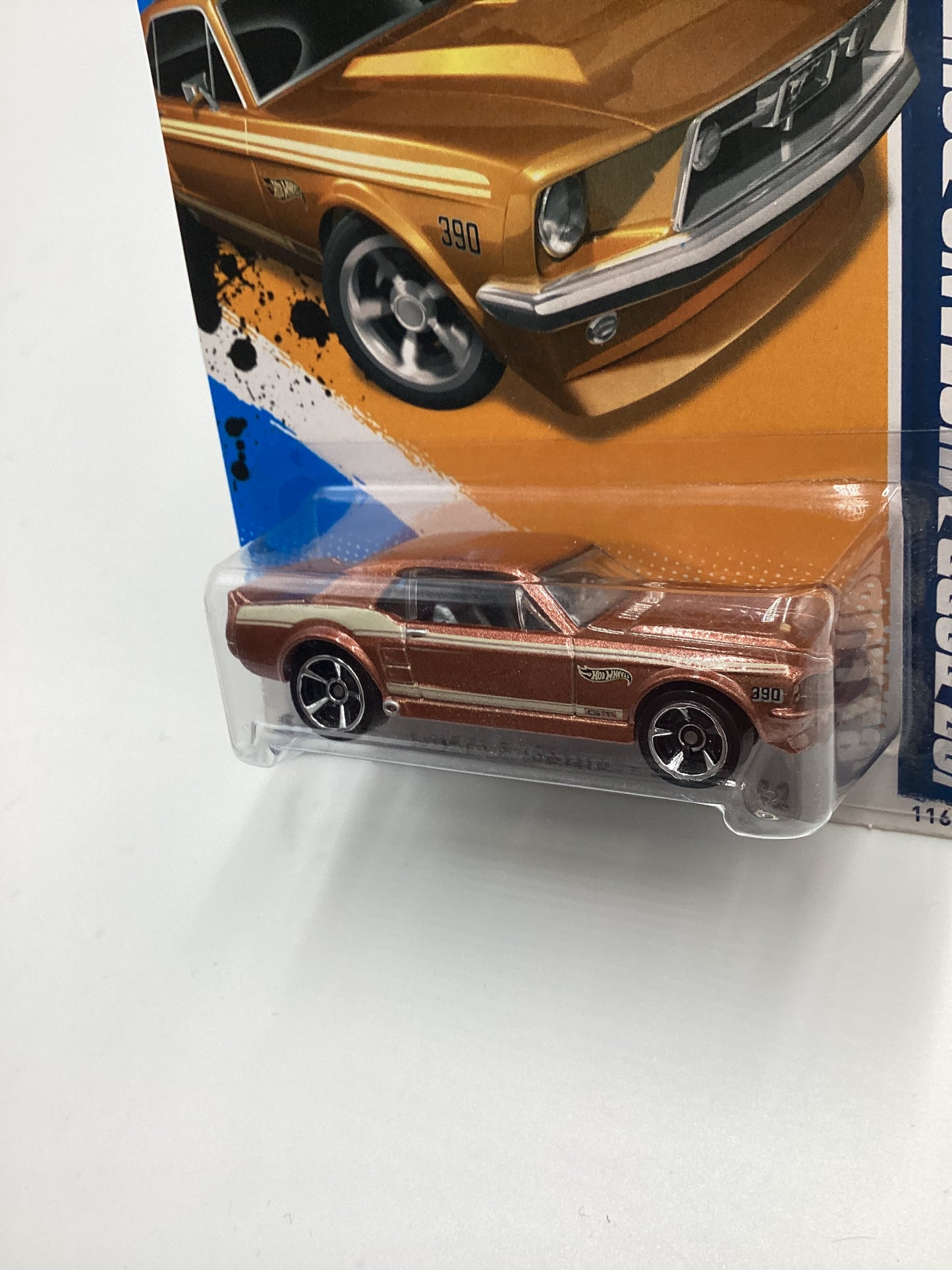 2012 Hot Wheels Ford #116 67 Ford Mustang Coupe Brown