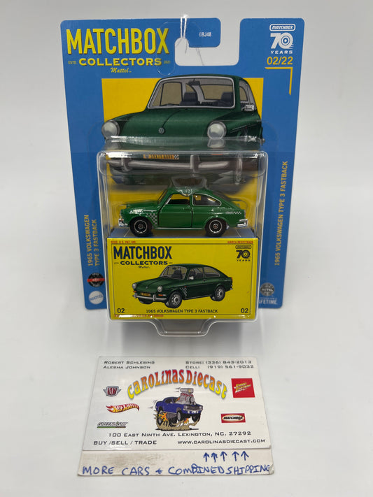 Matchbox Collectors #2 1965 Volkswagen Type 3 Fastback Green 169Q