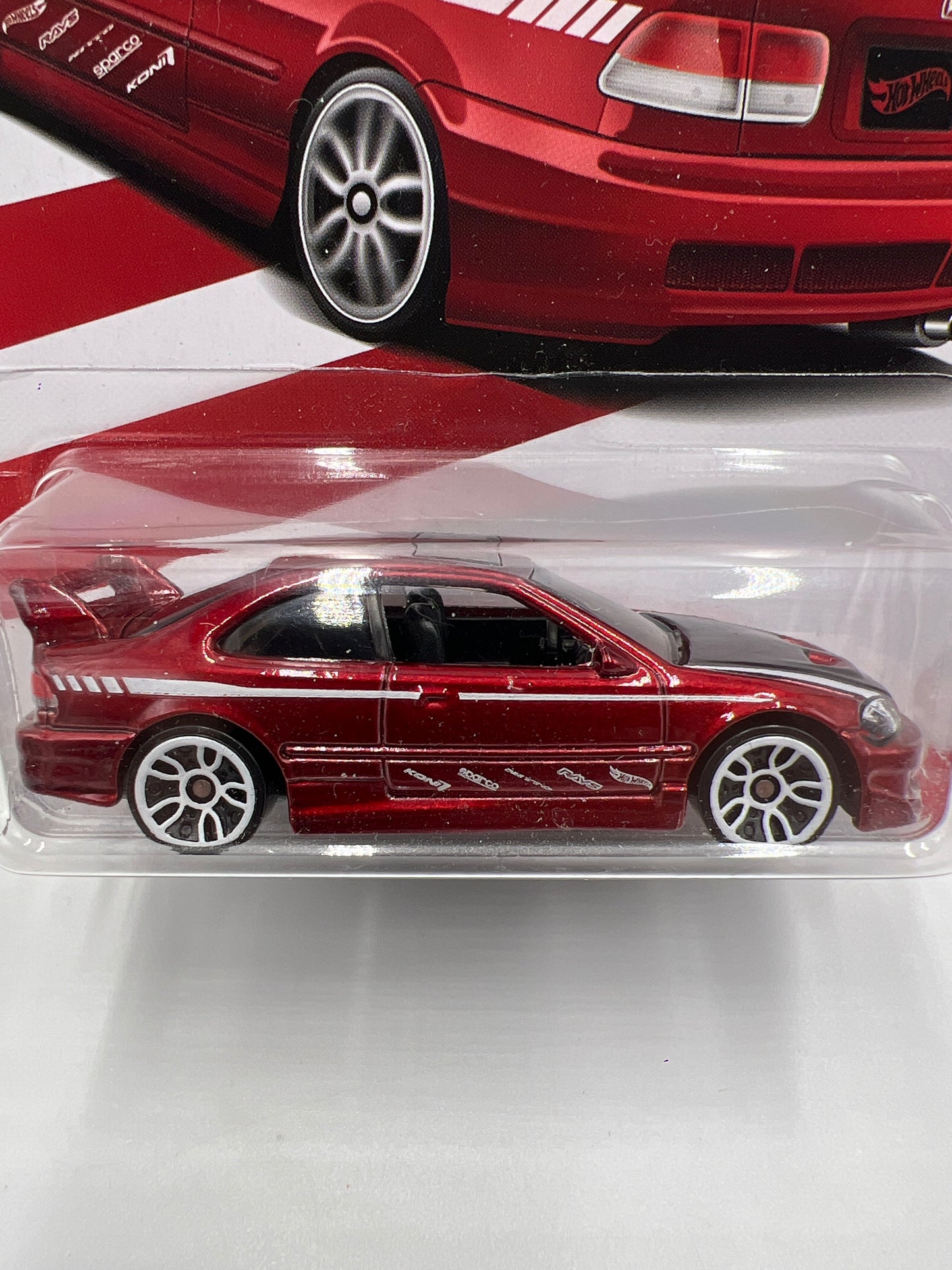 2022 Hot Wheels Honda Civic Anniversary Series #3 Honda Civic Si Red (Cracked Blister) 155E