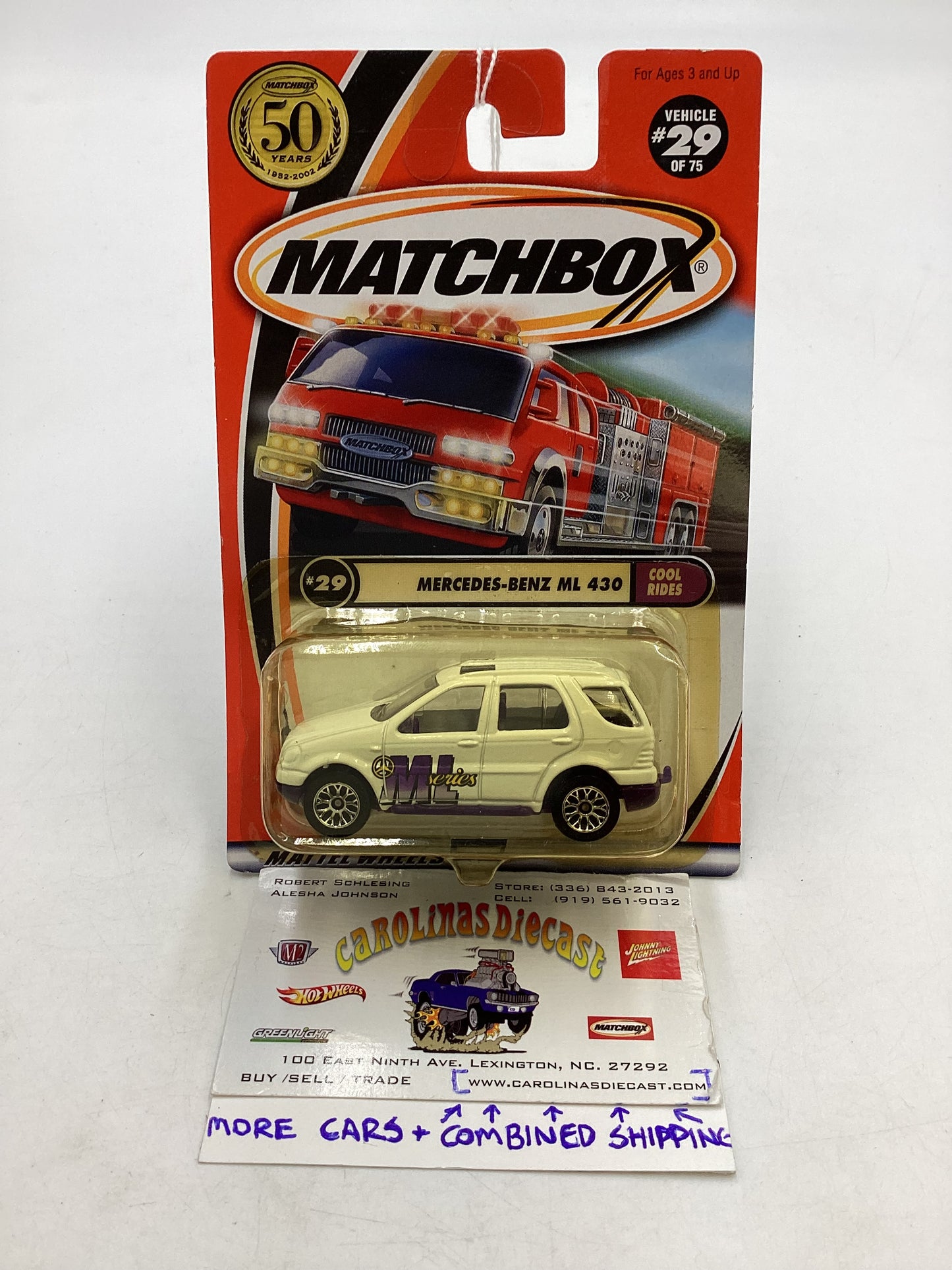 Matchbox #29 MBX Cool Rides Mercedes-Benz ML 430 White 210C