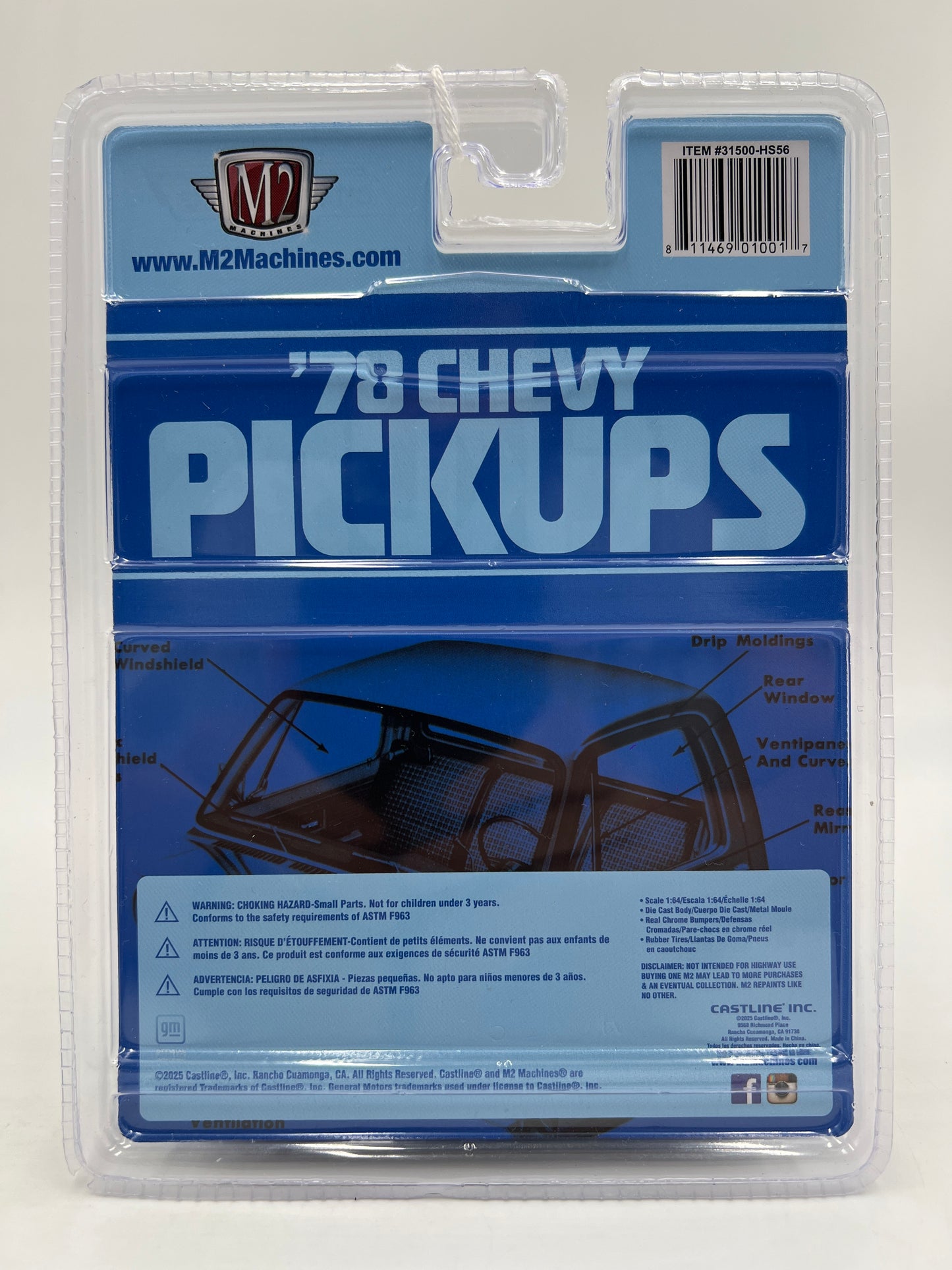M2 Machines Hobby Exclusive 1979 Chevrolet Silverado Blue HS56