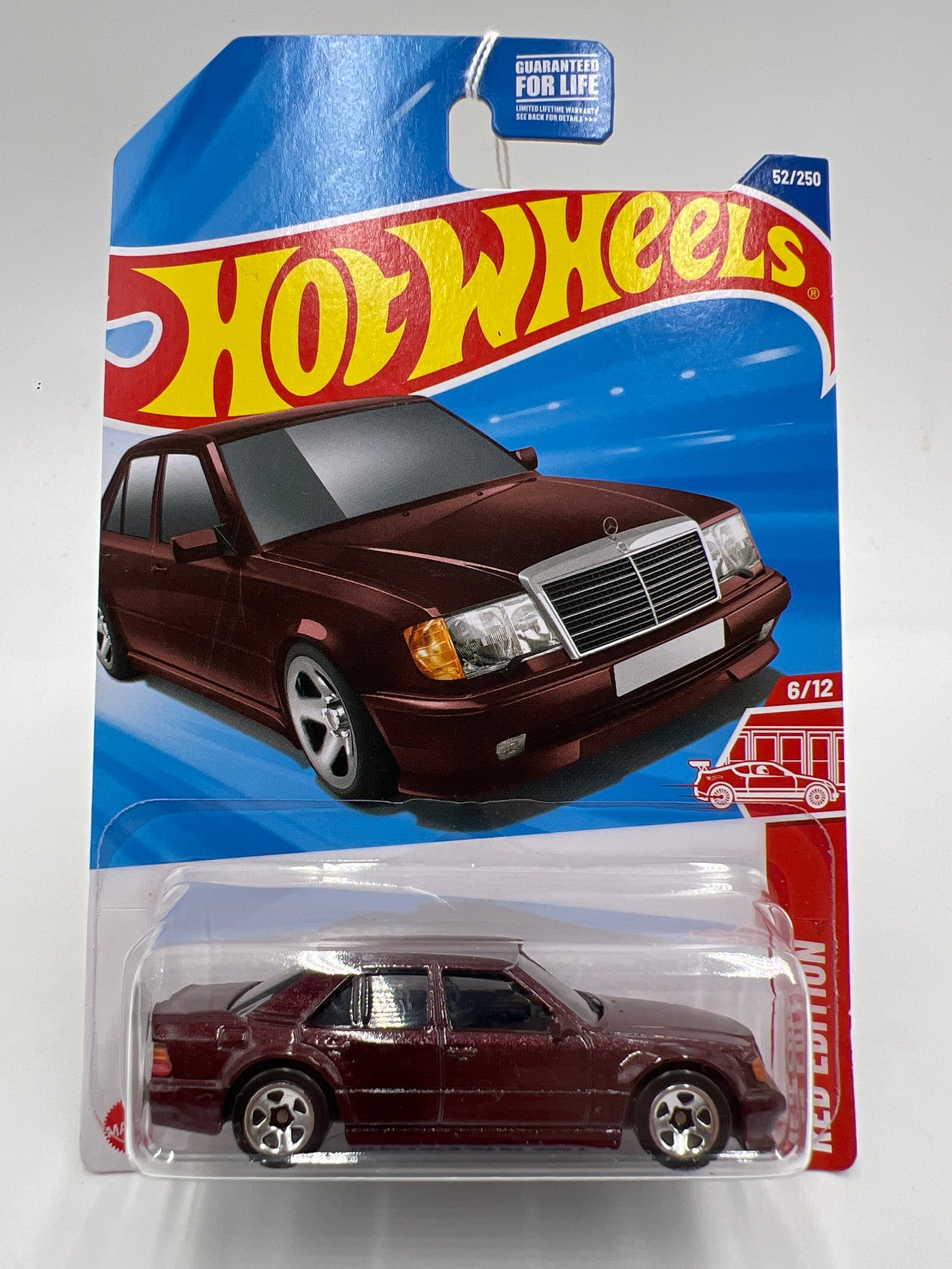 2025 Hot Wheels F Case Target Red Edition #52 Mercedes-Benz 500 E Burgundy 149D