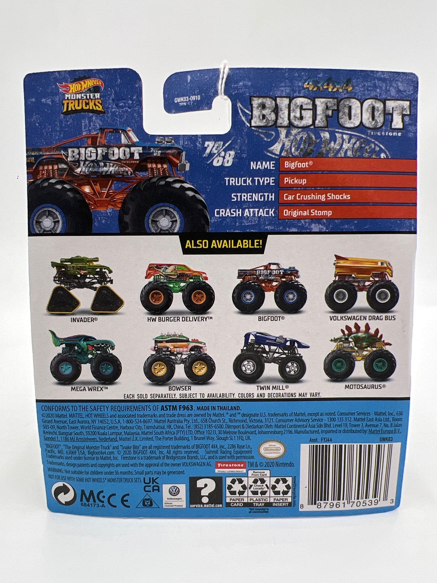 2021 Hot Wheels Monster Trucks HW MT Live #28 Bigfoot 133G
