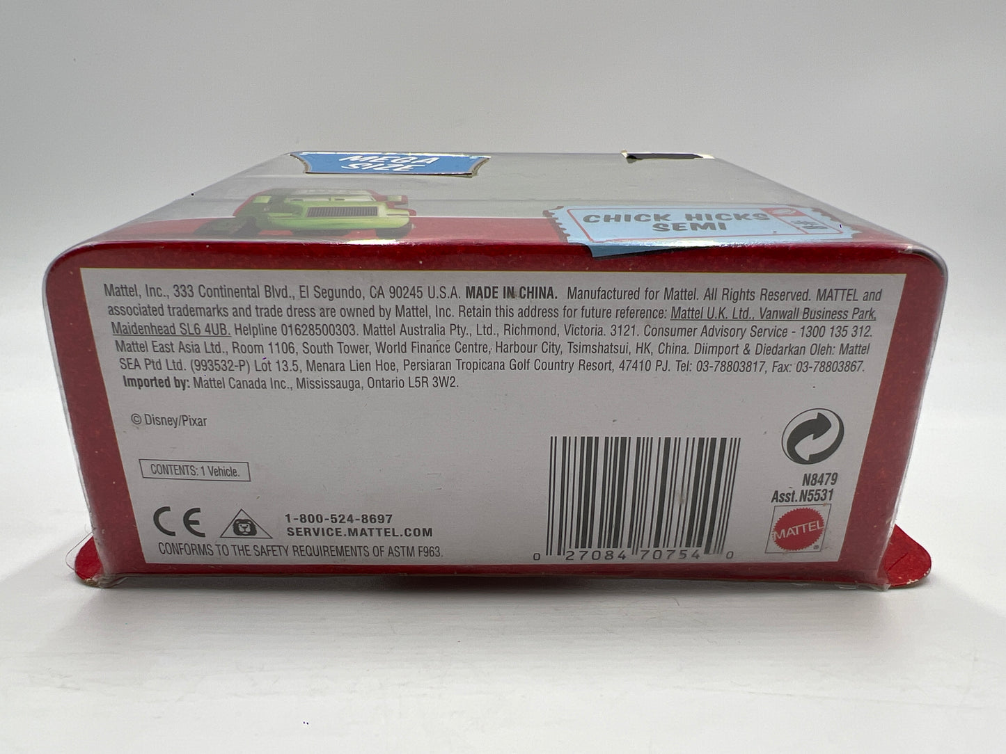Disney Pixar The World Of Cars Race O Rama #8 Mega Size Chick Hicks Semi 141C