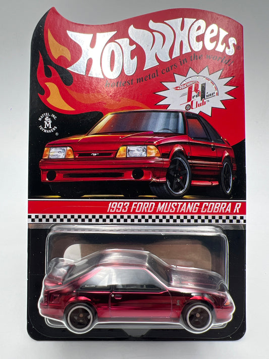 2021 Hot Wheels RLC 1993 Ford Mustang Cobra R Red W/Protector
