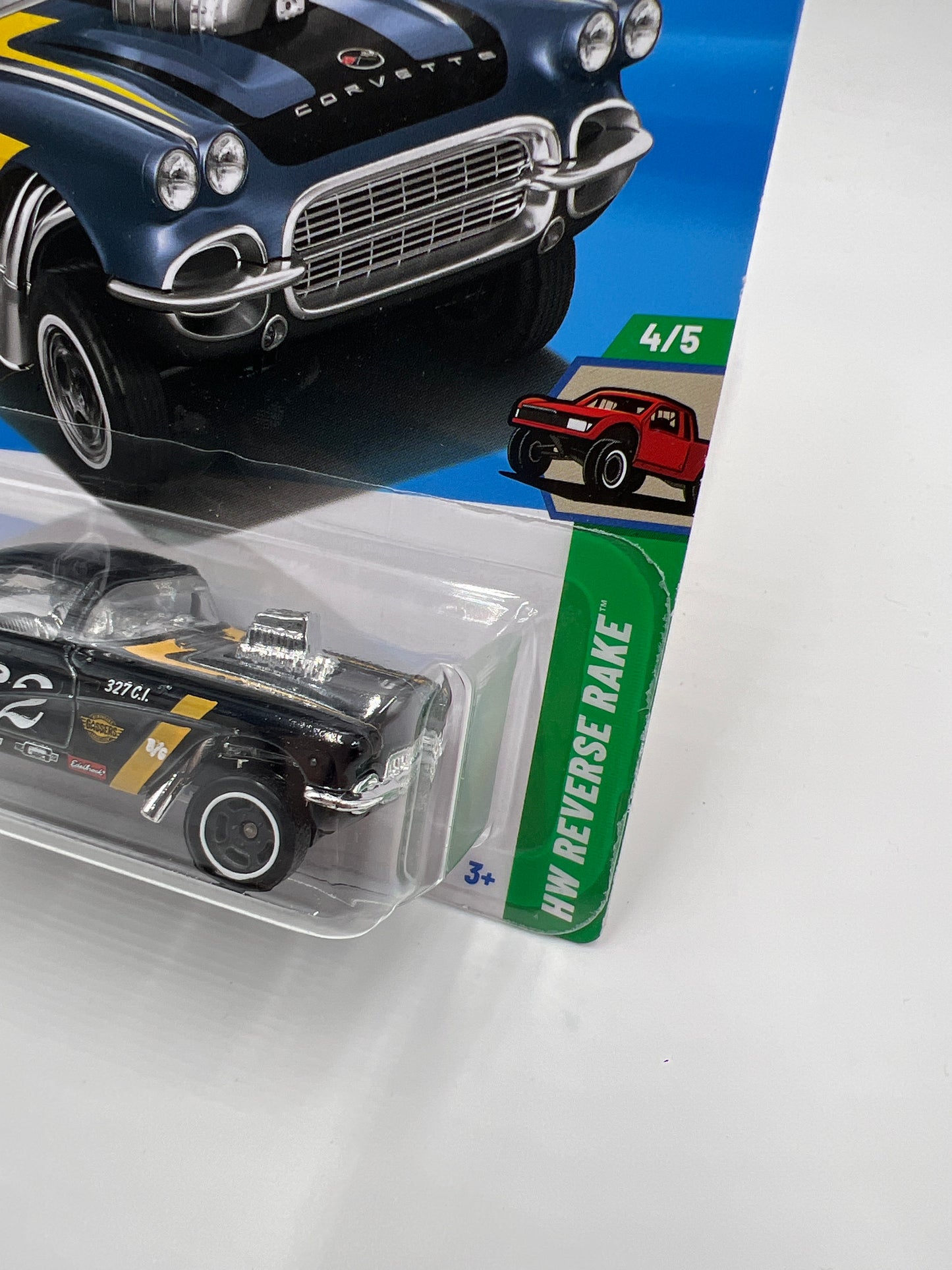 2025 Hot Wheels J Case Super Treasure Hunt #182 62 Corvette Gasser W/Protector