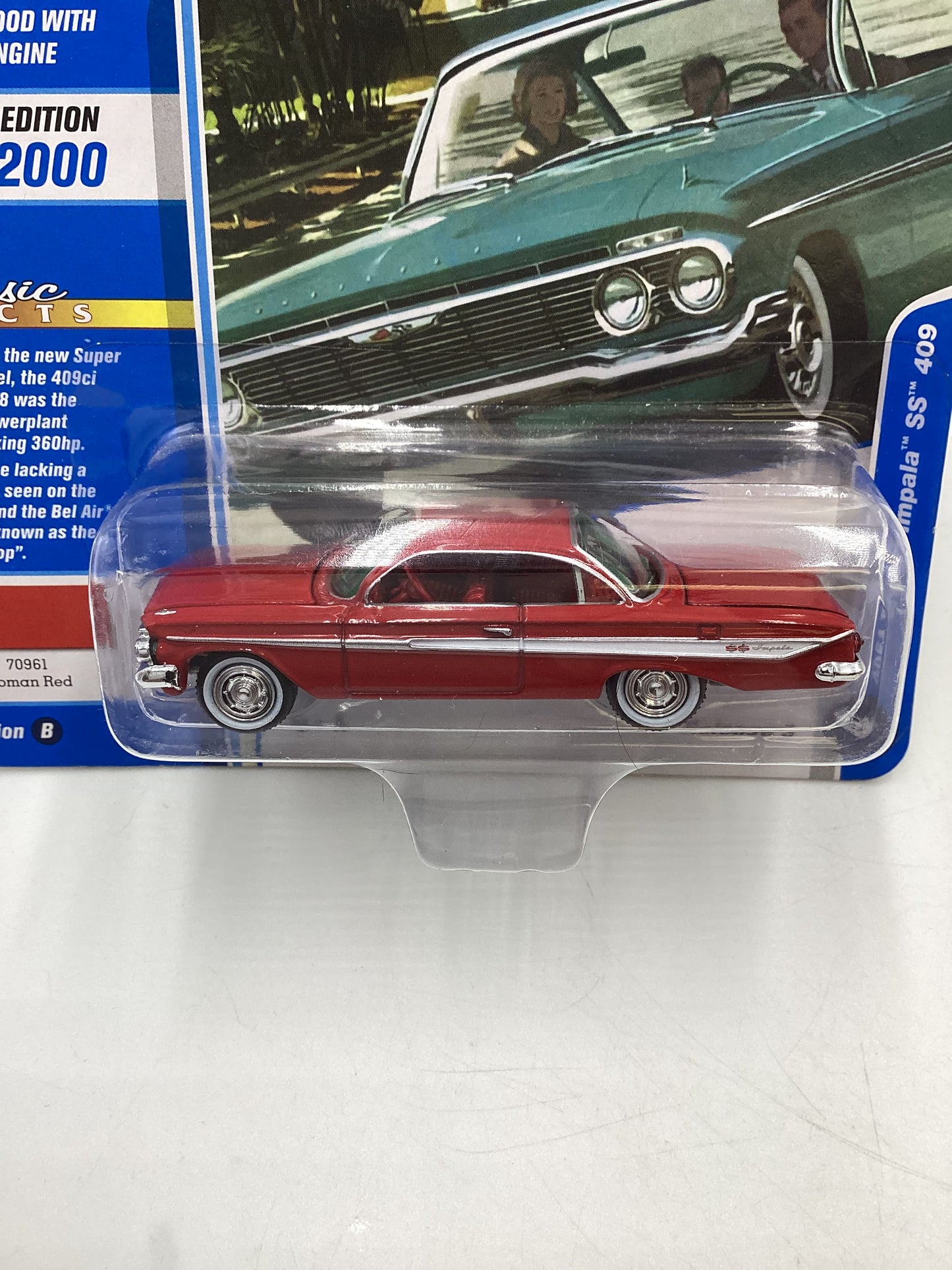 Johnny Lightning Classic Gold Collection Release 3 Version B 1961 Chevrolet Impala SS 409 Red 186F