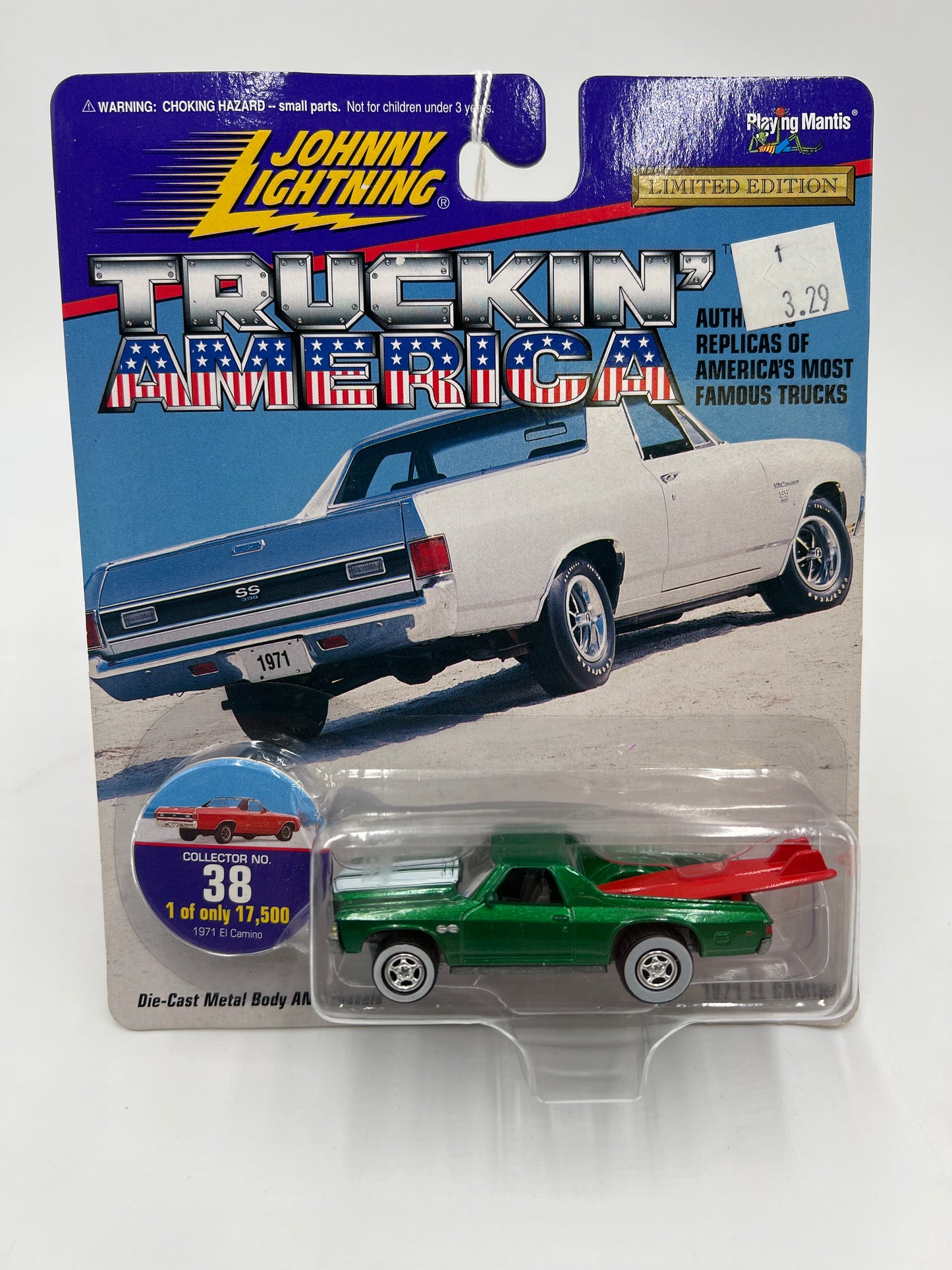 Johnny Lightning Truckin American #38 1971 El Camino Green 219A