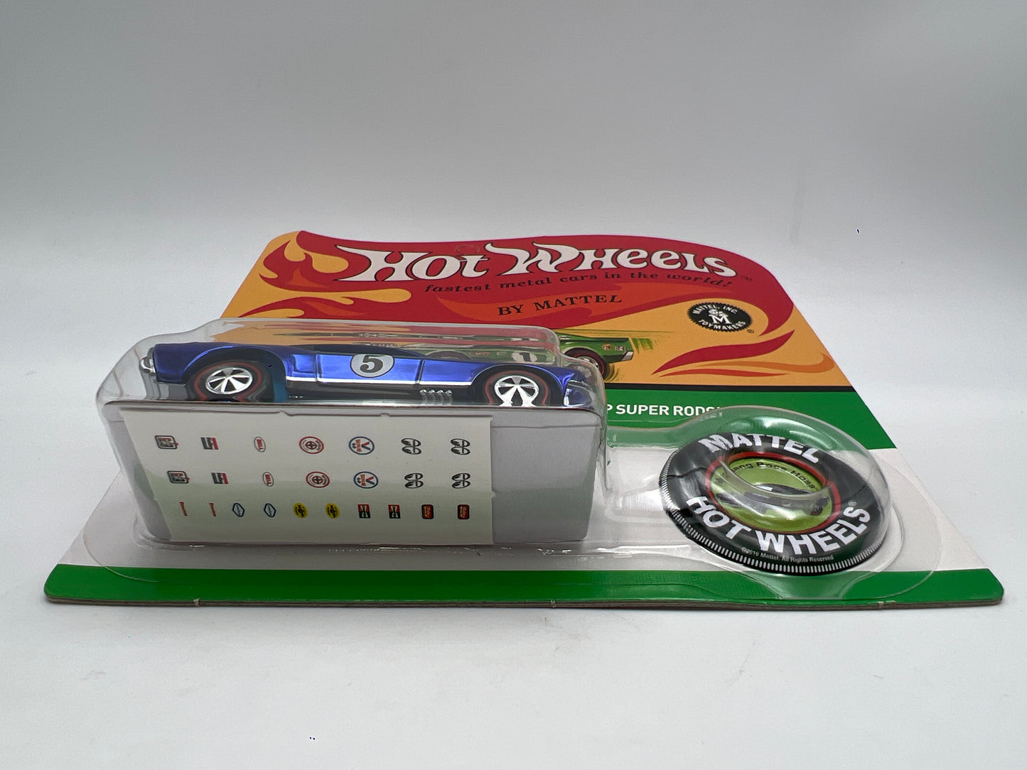 2017 Hot Wheels RLC Spoilers Mustang Boss Hoss Blue W/Button W/Protector
