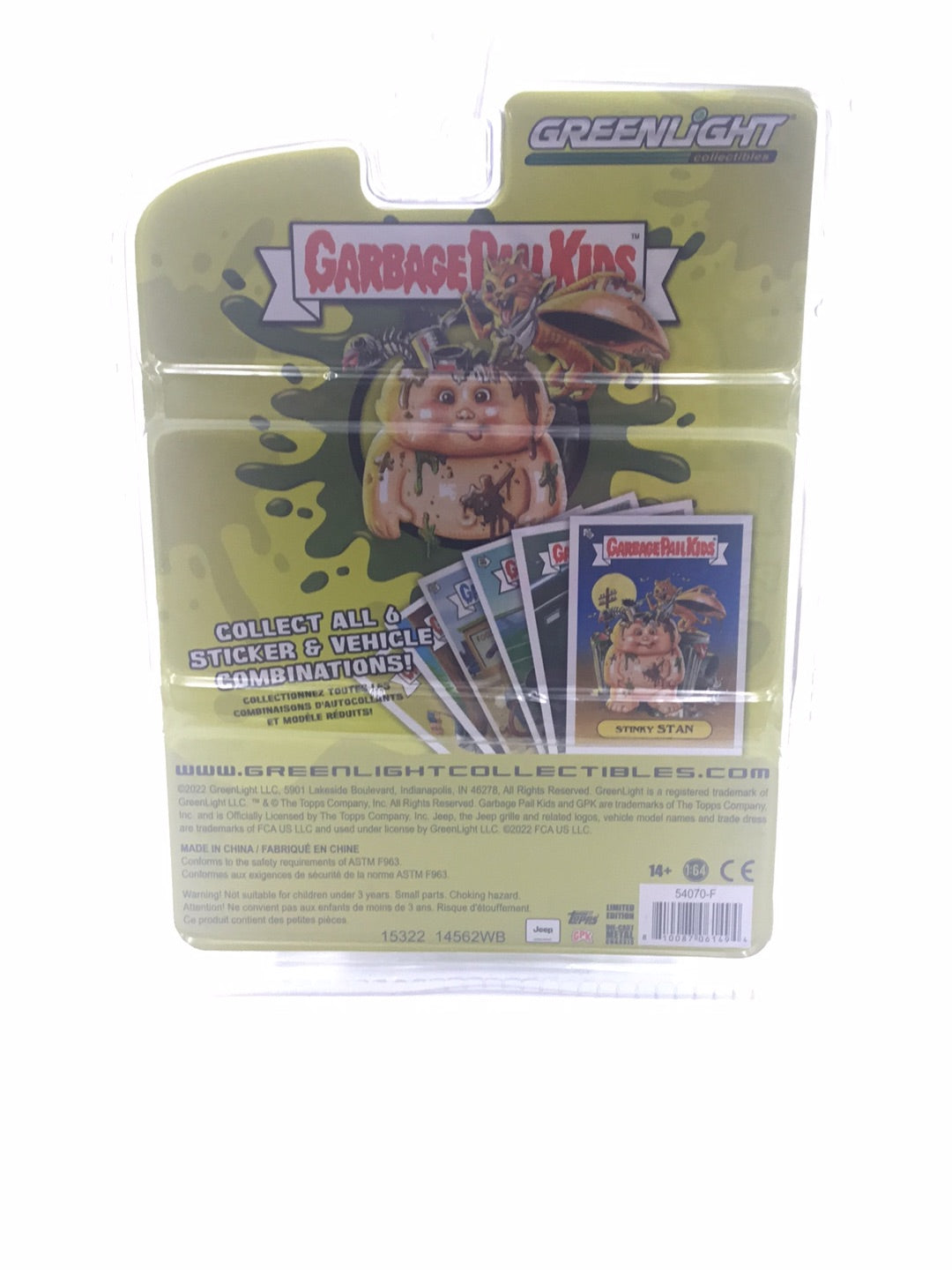 Greenlight Garbage Pail Kids 1993 Jeep Cherokee green machine CHASE