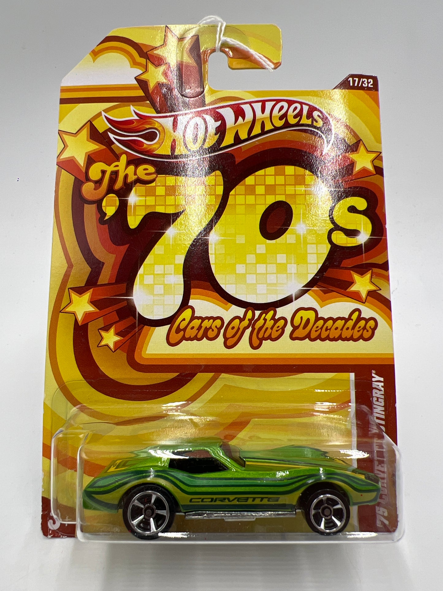 Hot Wheels Cars of the Decades The 70s #17 75 Corvette Stingray Green 162G