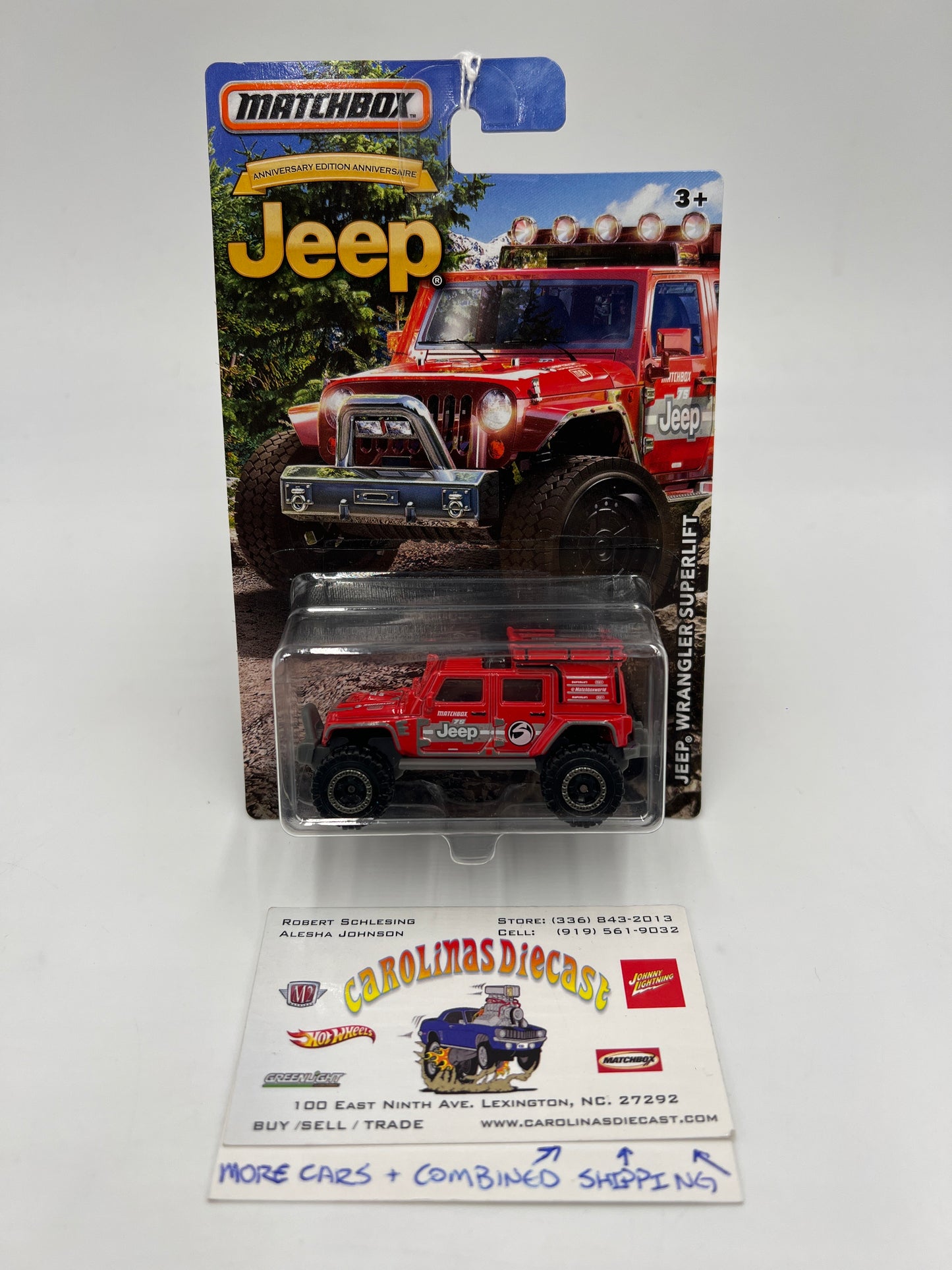 Matchbox Jeep Anniversary Edition Series Jeep Wrangler Superlift Red 157D