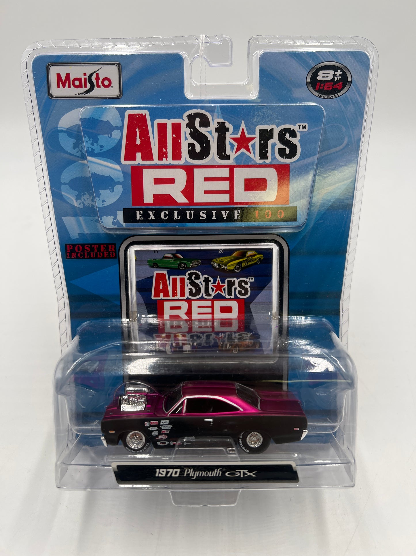 Maisto All Stars Red Exclusive 1970 Plymouth GTX 184B