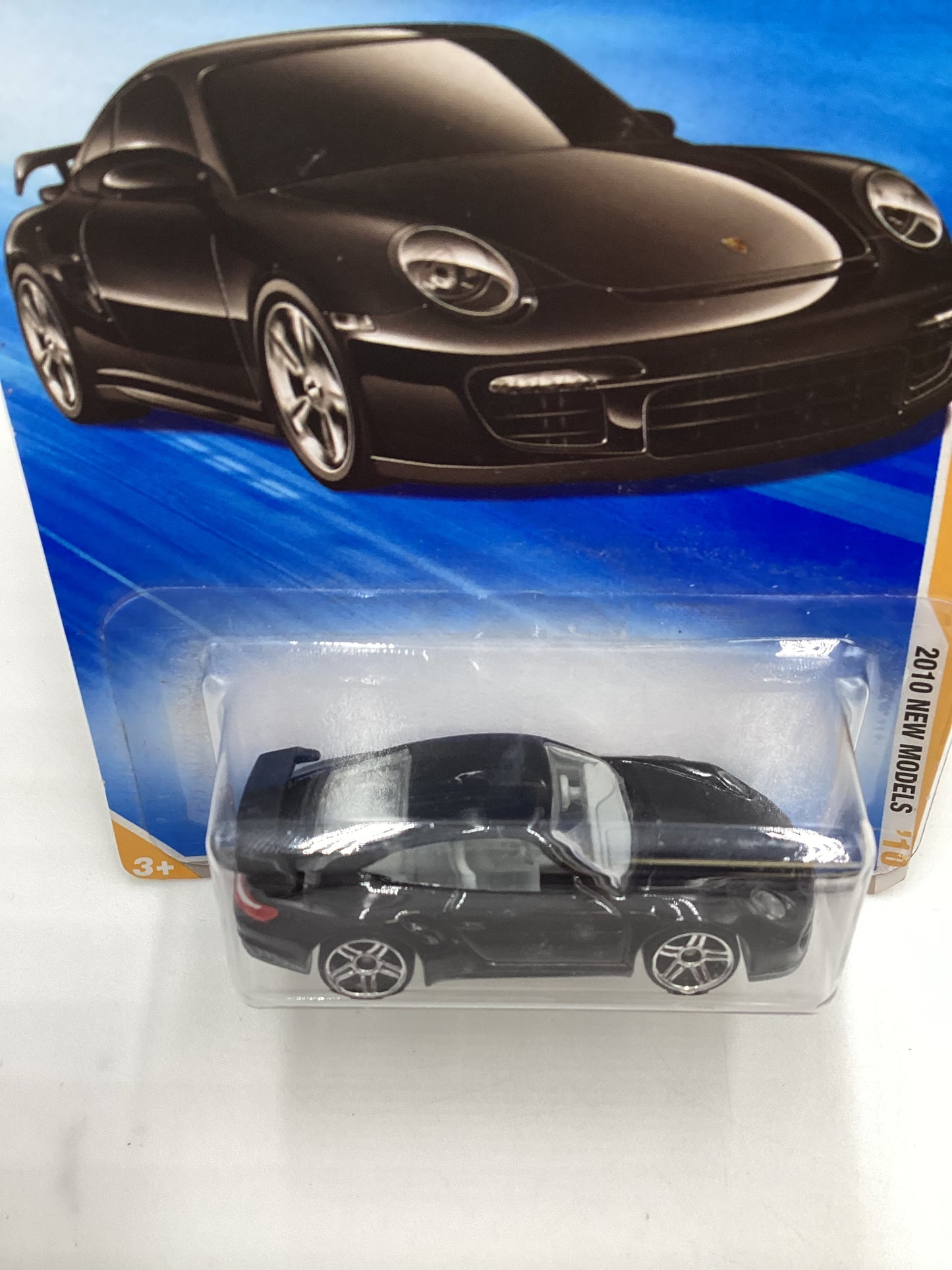 2010 Hot Wheels #014 Porsche 911 GT2 Black with protector