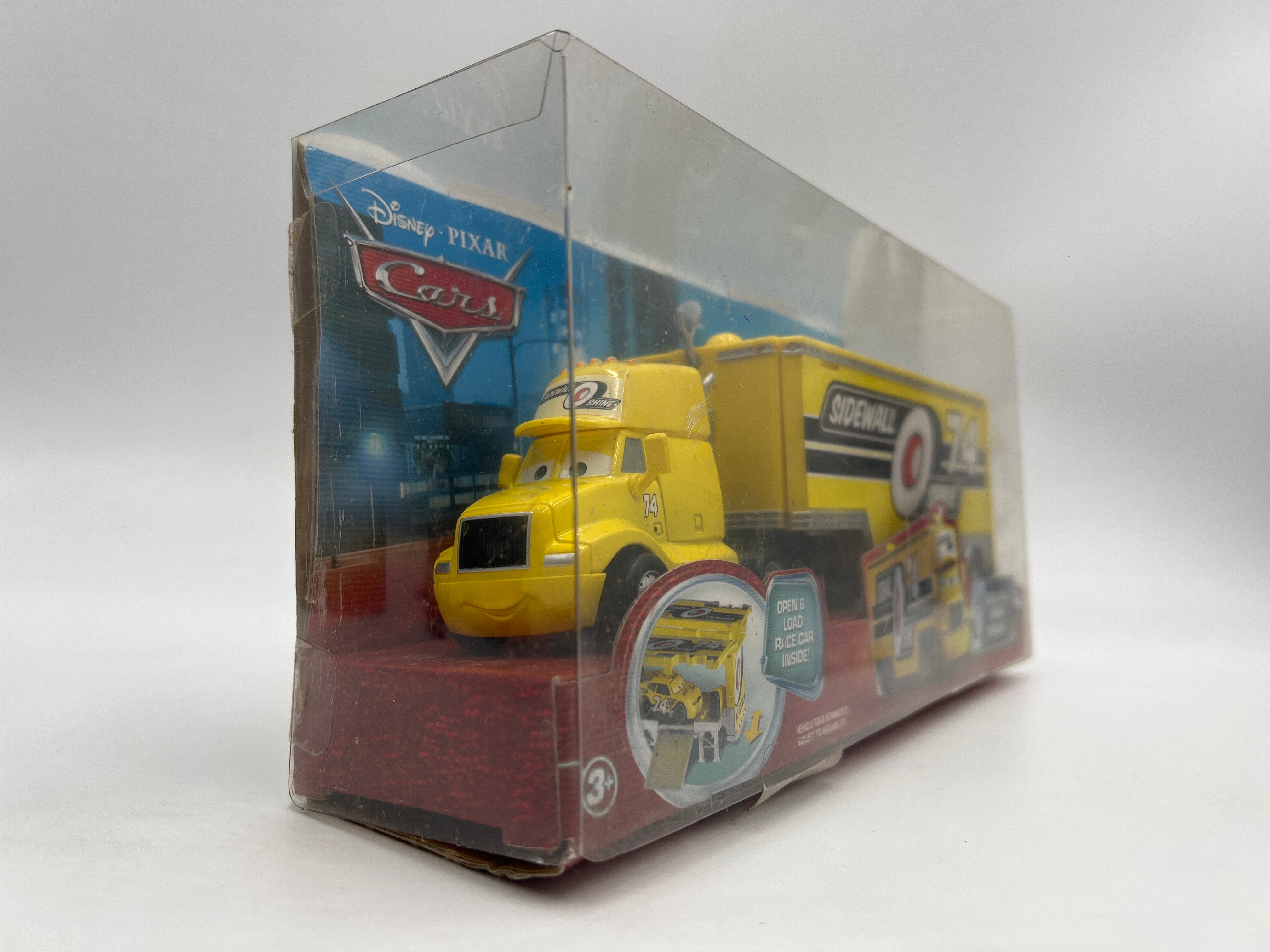 Disney Pixar Cars Hauler #13 Sidewall Shine Hauler Yellow